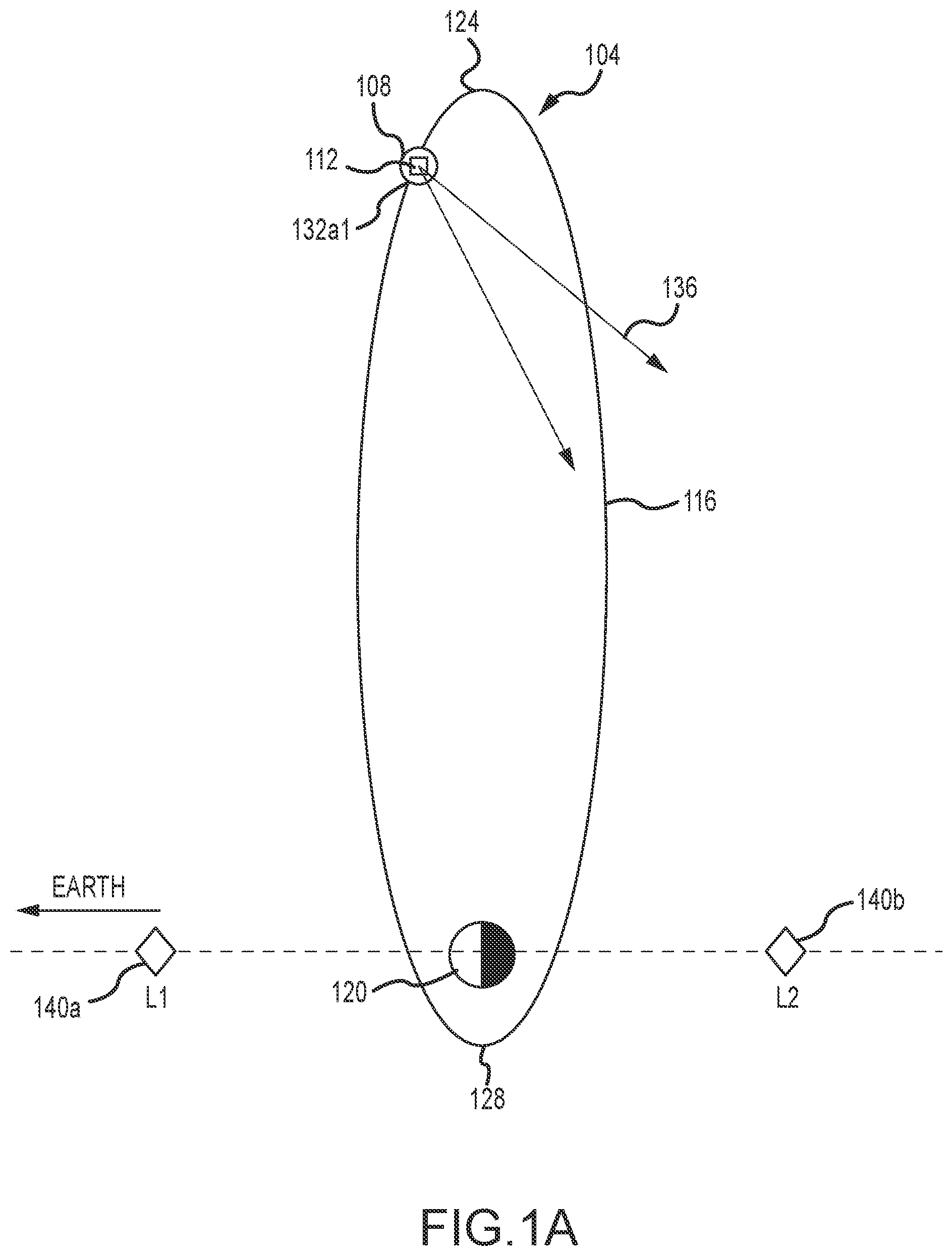 Patent US11772824 Figure 1 – Systems and methods for hybrid lunar surface and space domain situational awareness