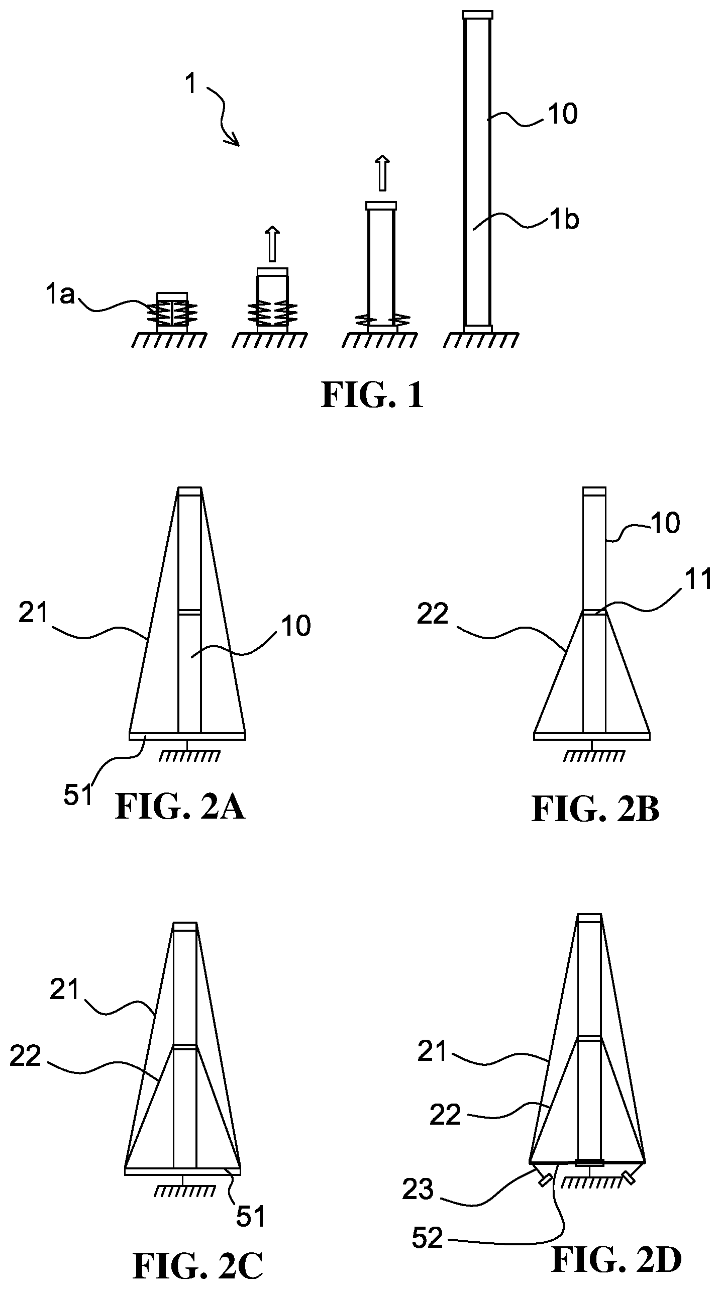 Patent US11772825 Figure 1 – Deployable satellite mast