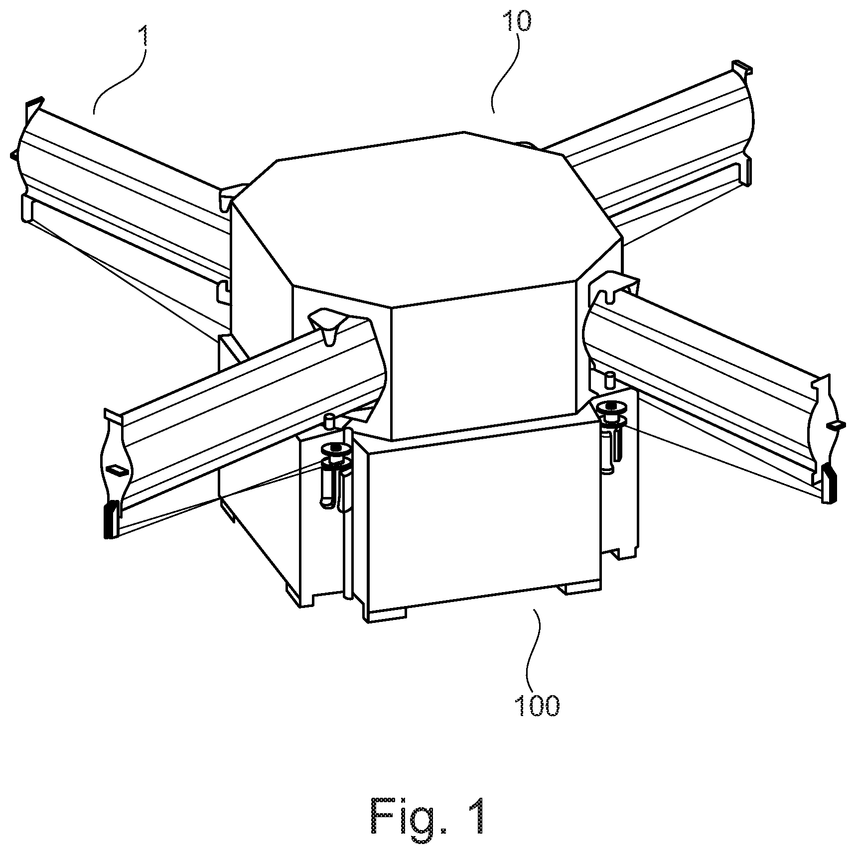 Patent US11772827 Figure 1 – Device and method for unfolding a rolled-up elongate hollow member