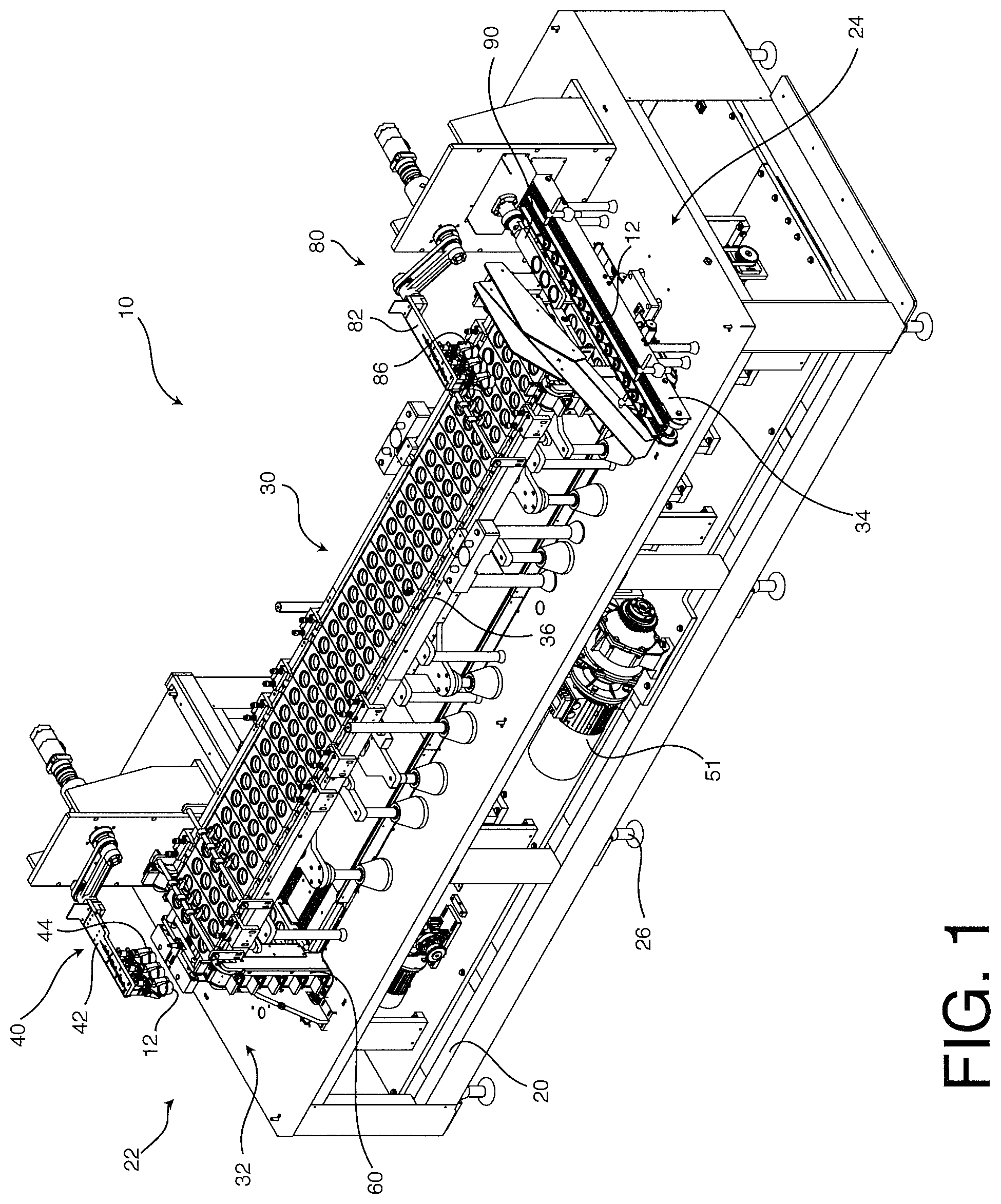 Patent US11772835 Figure 1 – Plant for packaging capsules