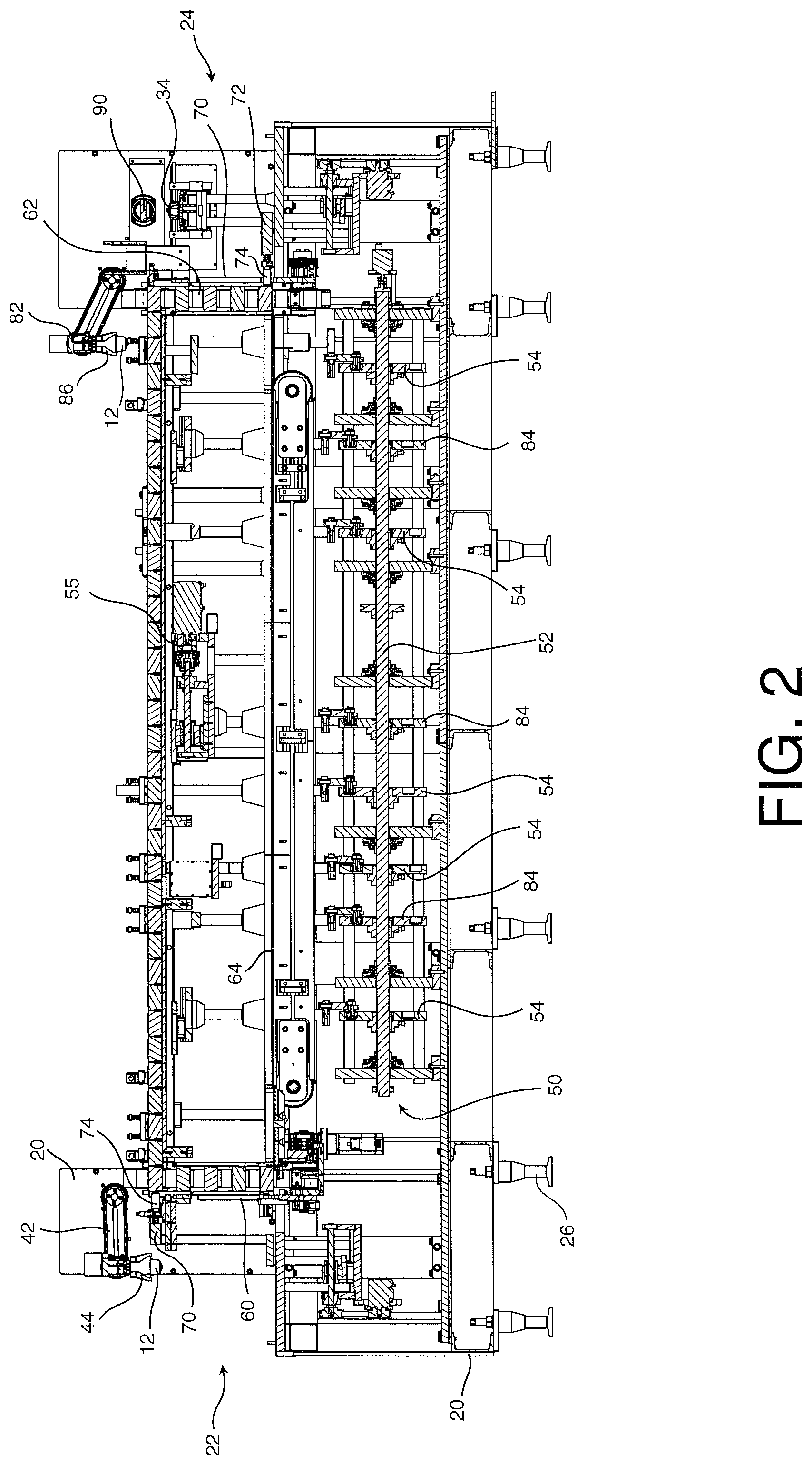 Patent US11772835 Figure 2 – Plant for packaging capsules