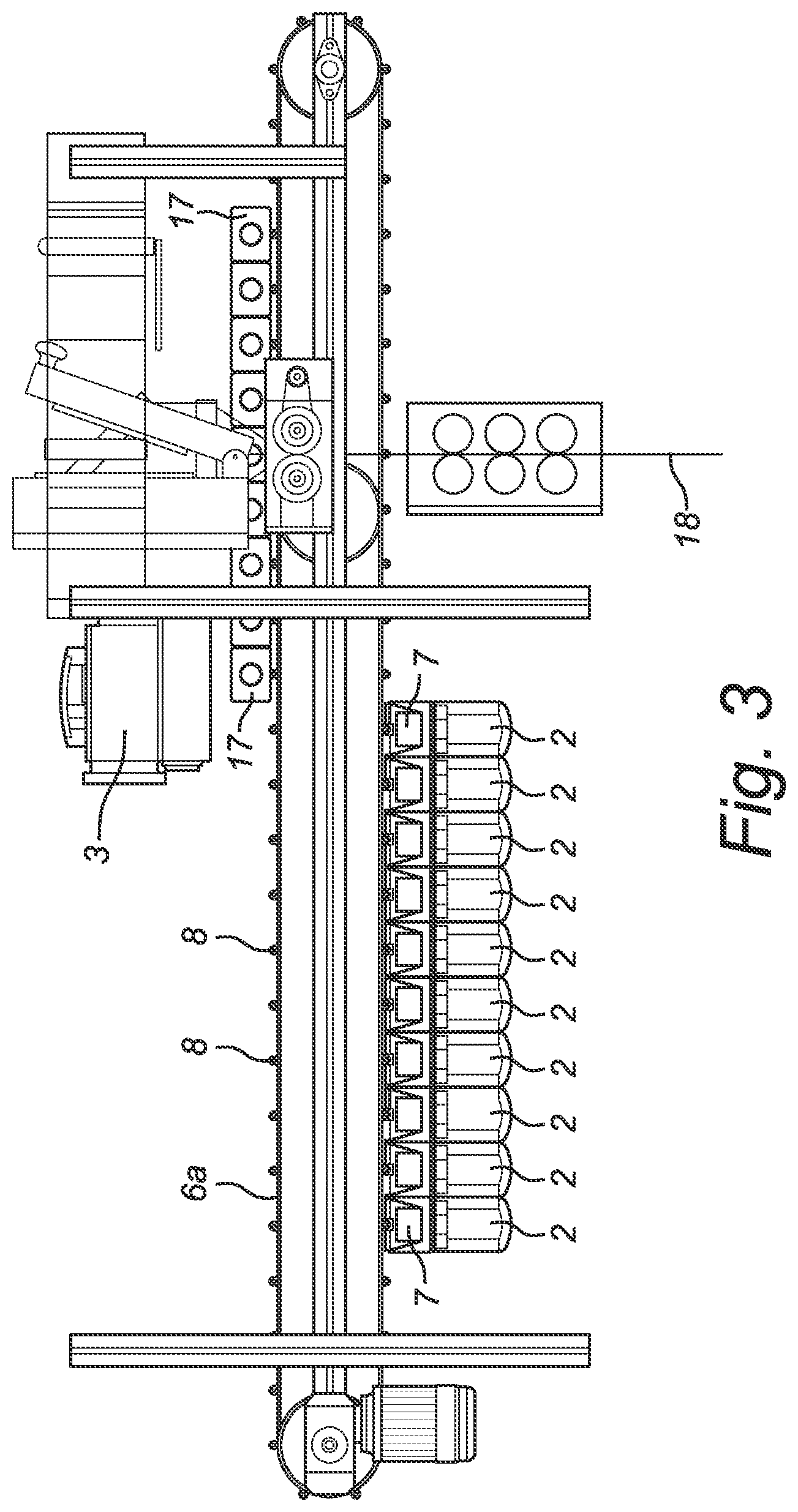 Patent US11772837 Figure 3 – Storage and dosing station for storage and dispensing dosed quantities of solid drug portions