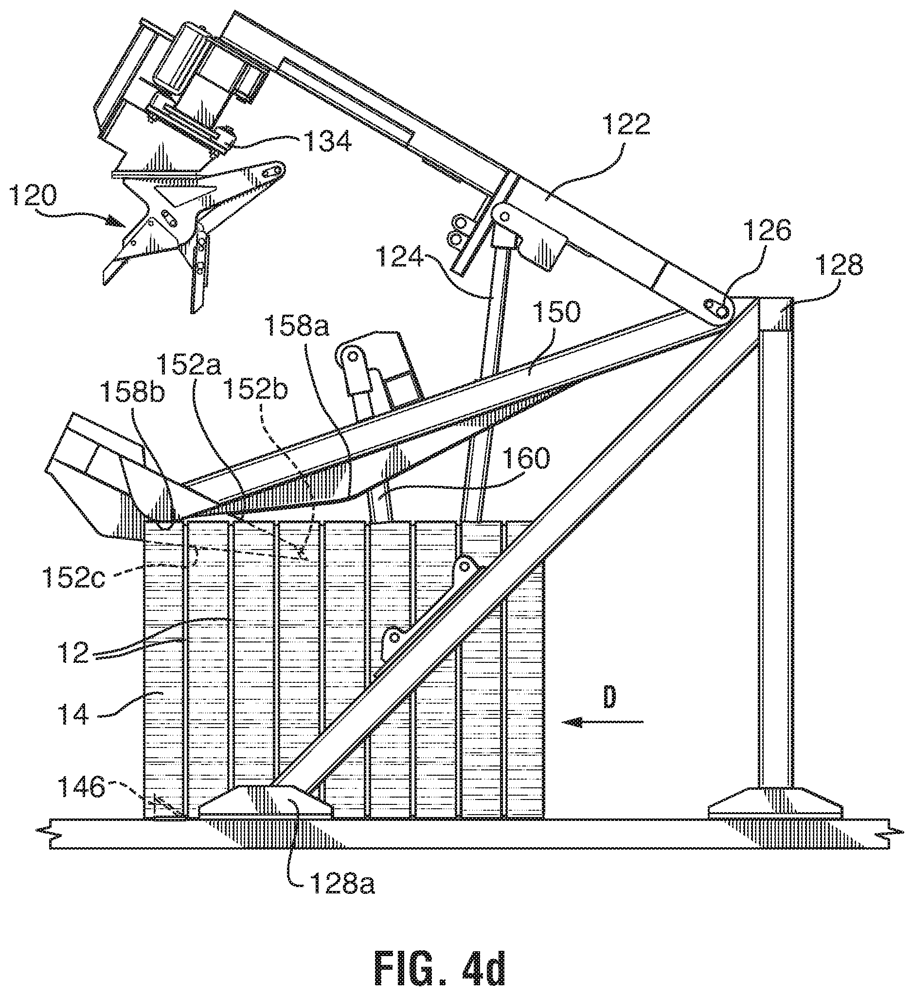 Patent US11772839 Figure 11 – Grabber clamp for material handling and apparatus and method for handling bale materials