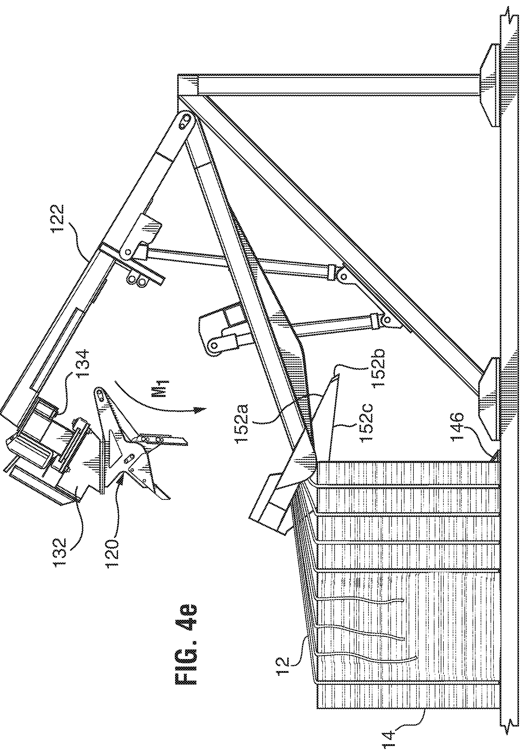 Patent US11772839 Figure 12 – Grabber clamp for material handling and apparatus and method for handling bale materials