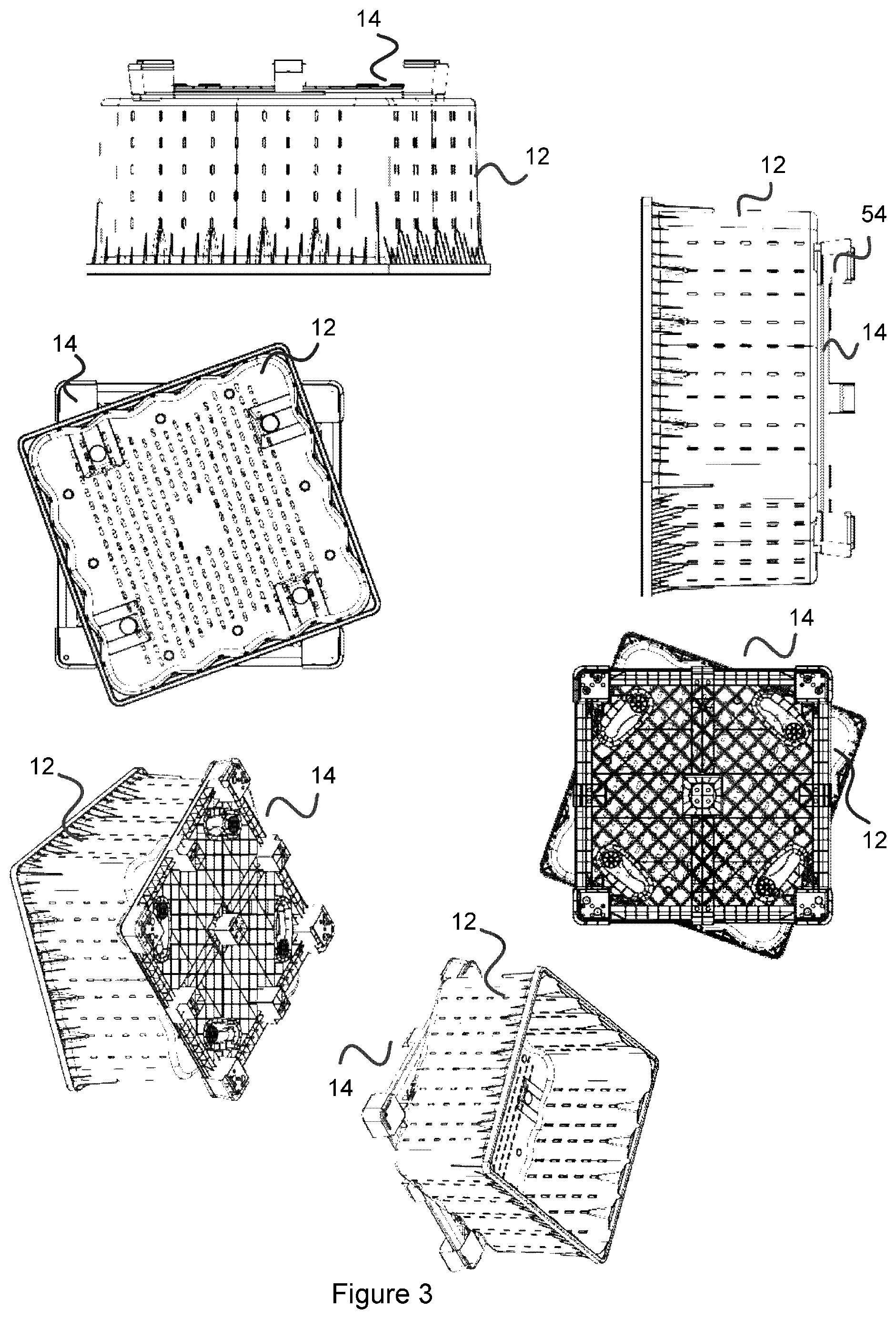 Patent US11772844 Figure 3 – Reusable bin assembly