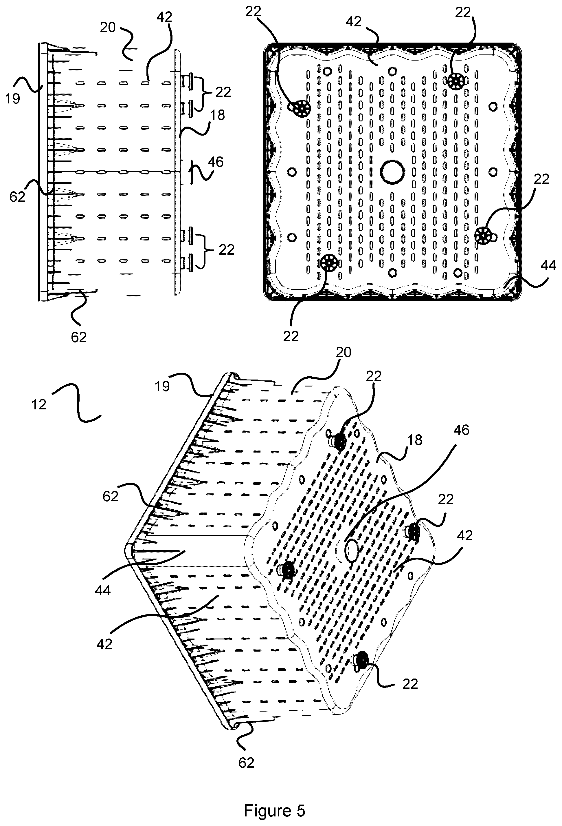 Patent US11772844 Figure 5 – Reusable bin assembly