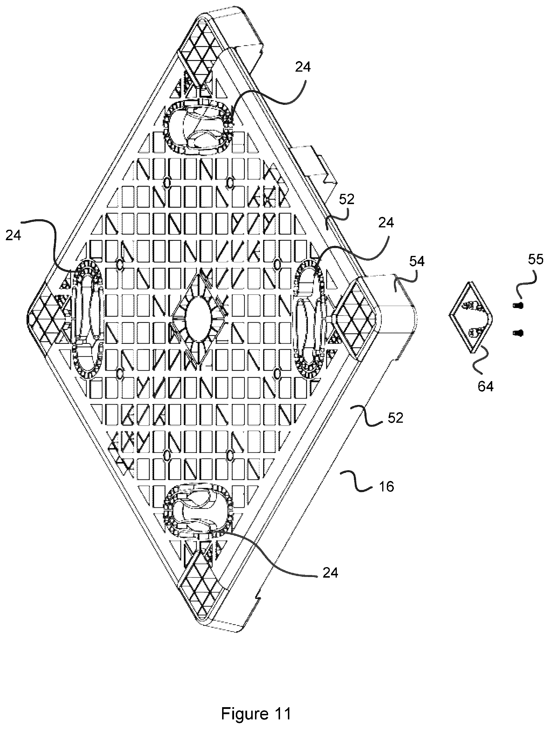 Patent US11772844 Figure 11 – Reusable bin assembly
