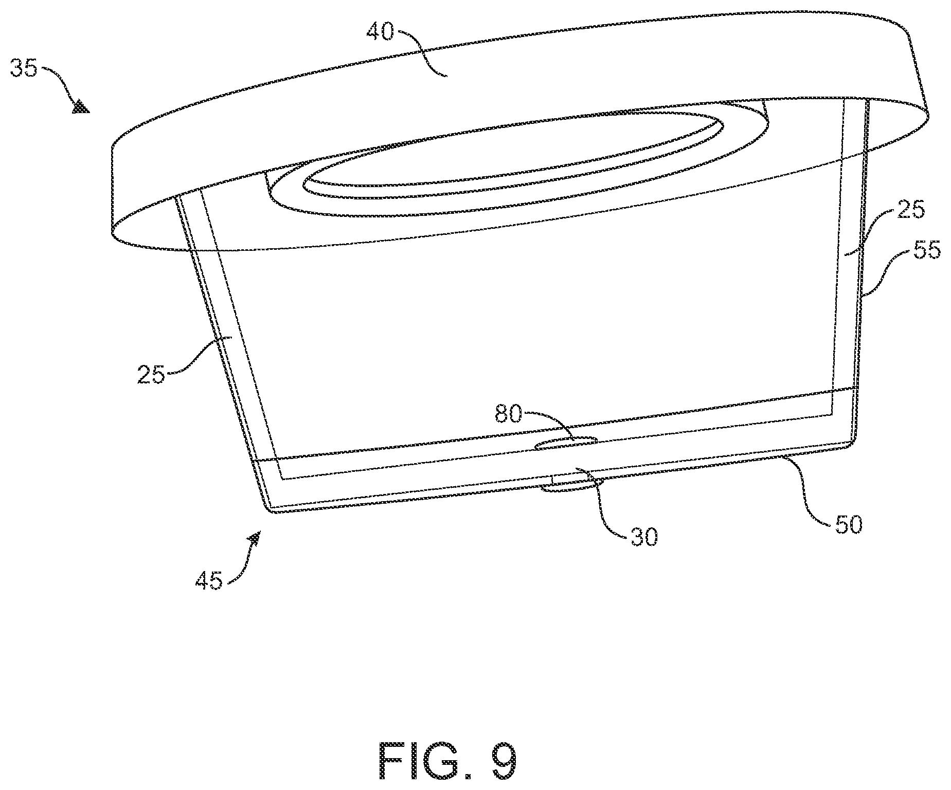 Patent US11772847 Figure 7 – Storage container with internal release mechanism
