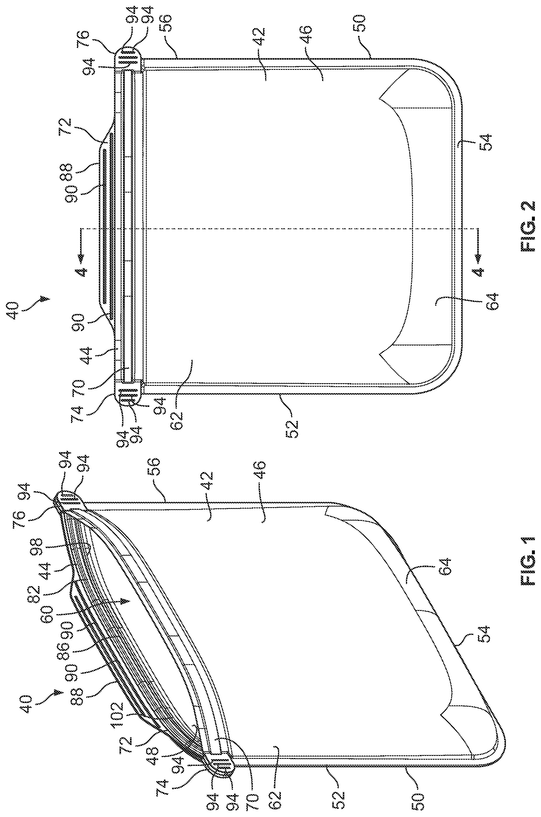 Patent US11772849 Figure 1 – Closure system for pouch or container