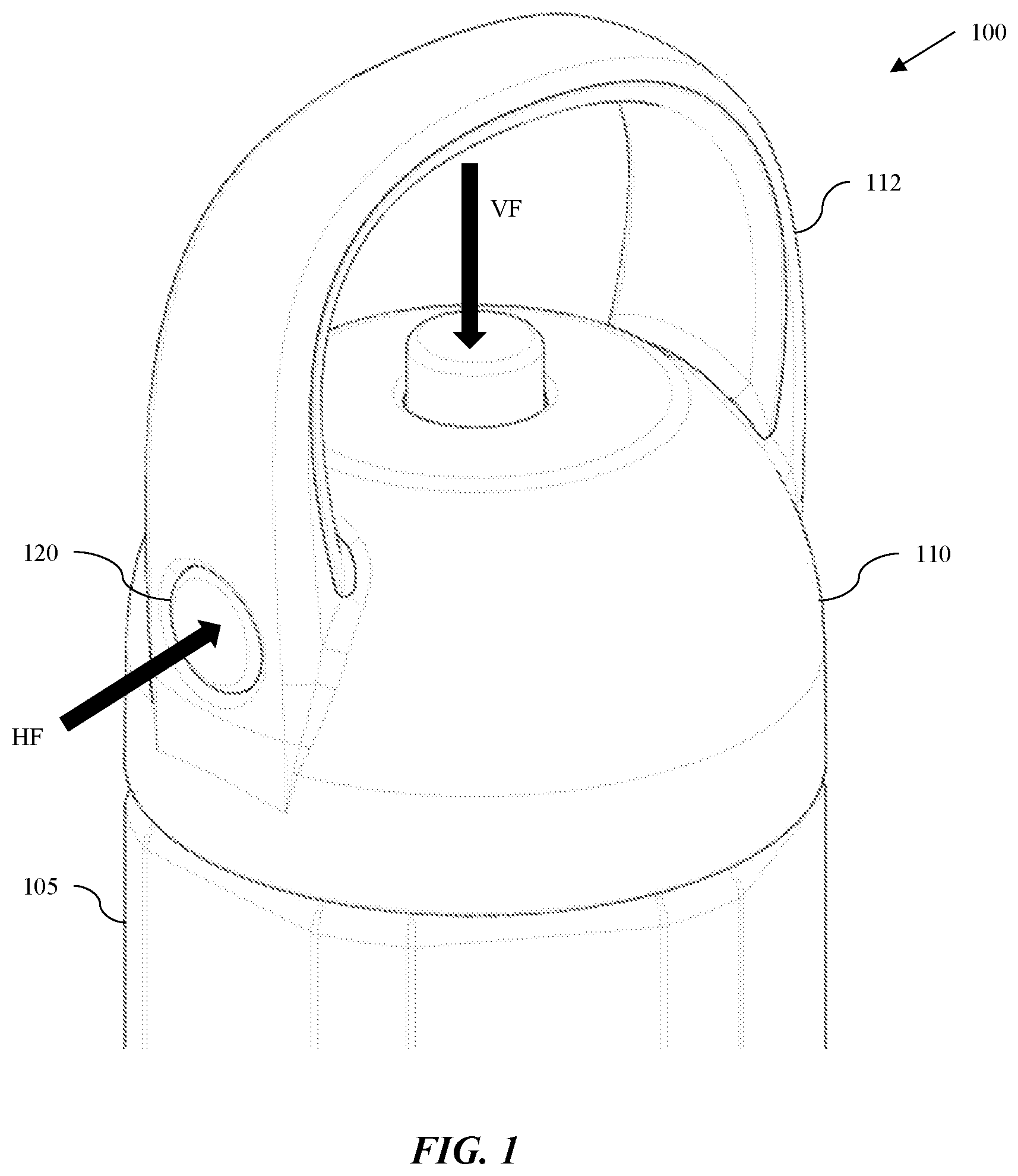 Patent US11772850 Figure 1 – Container cap and sealing assembly
