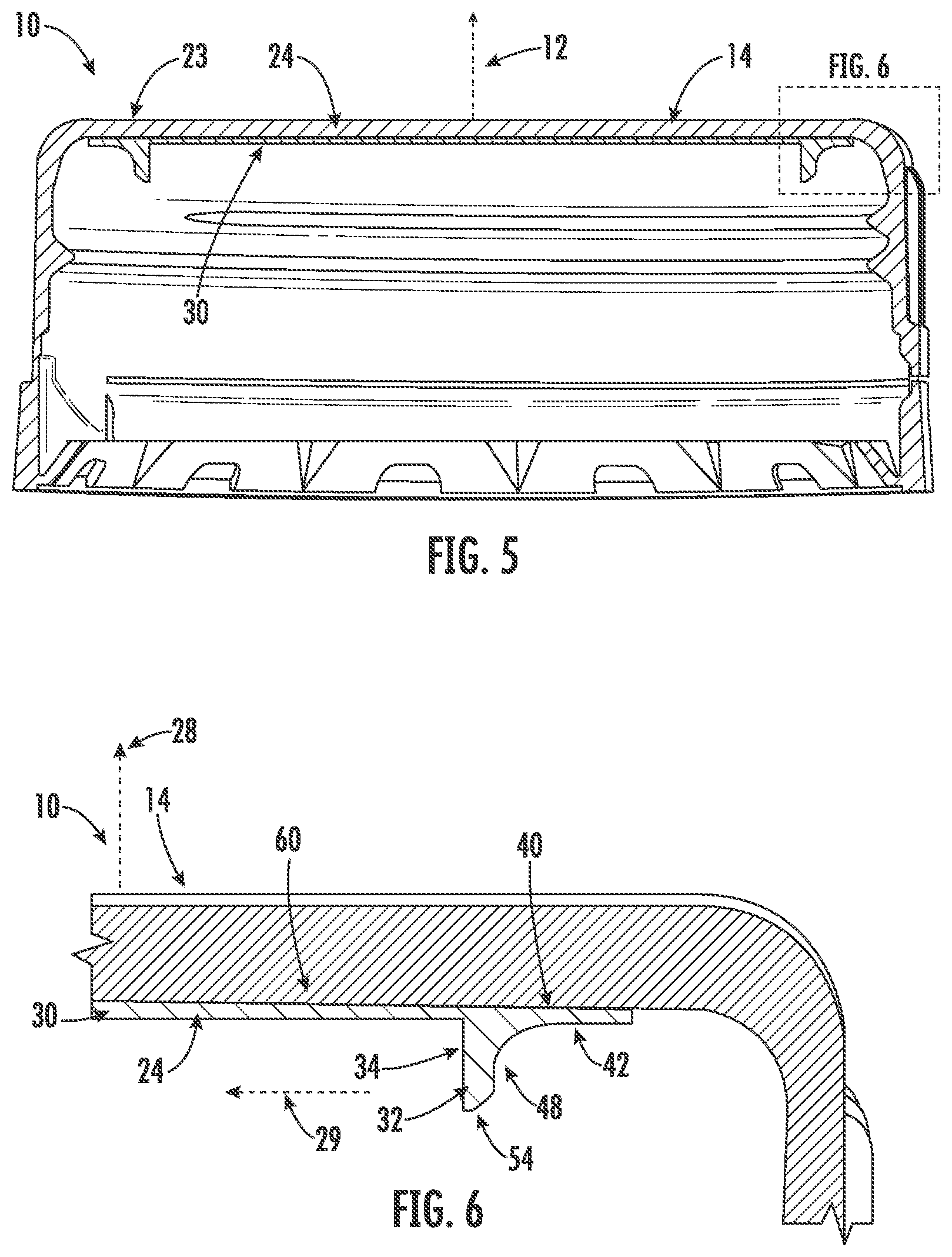 Patent US11772852 Figure 3 – Venting closure liner