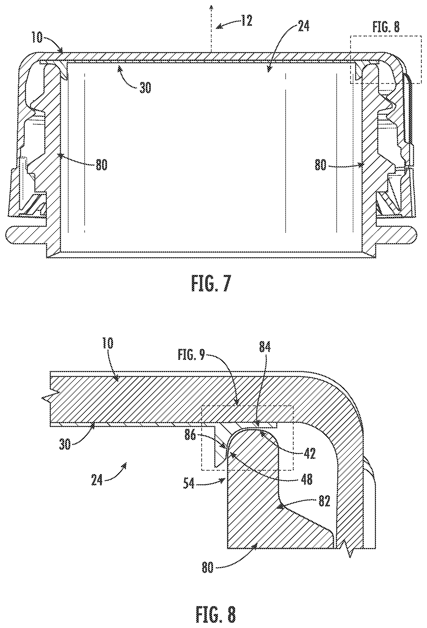 Patent US11772852 Figure 4 – Venting closure liner