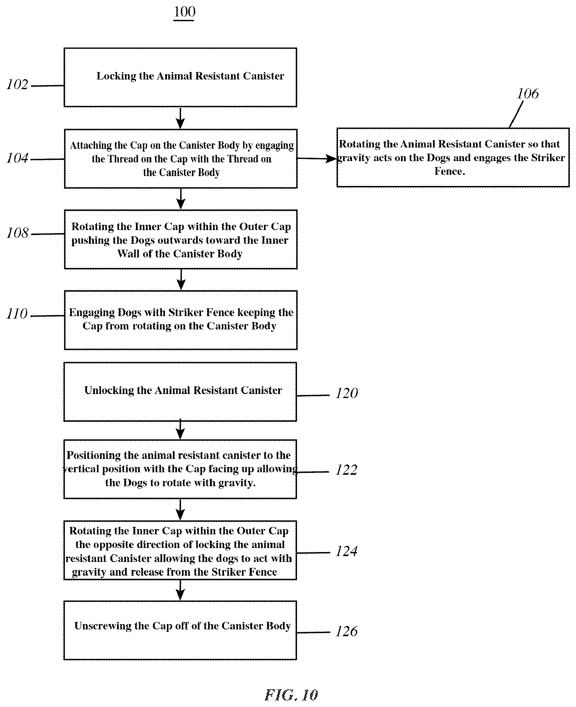 Patent US11772861 Figure 9 – Animal resistant canister