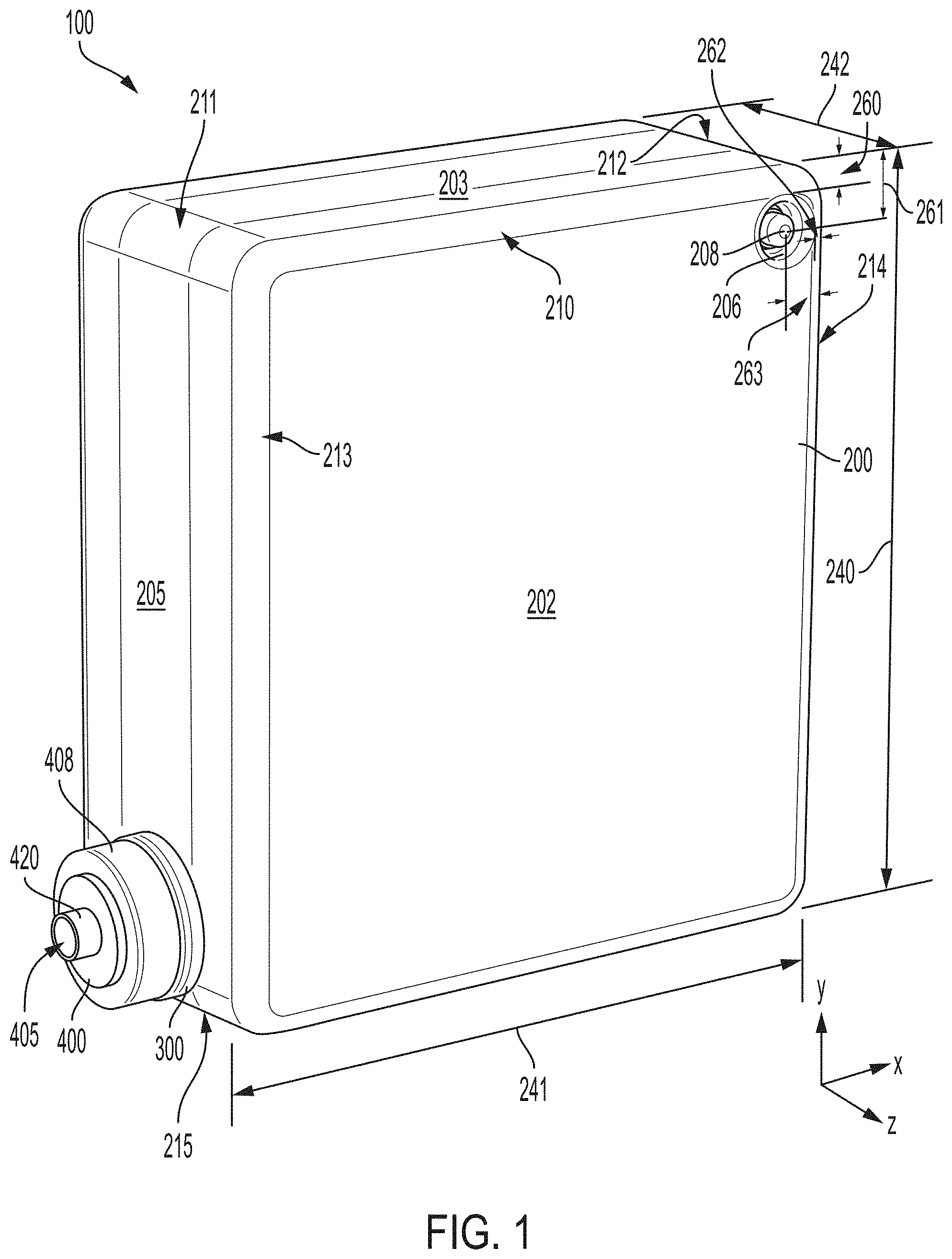 Patent US11772862 Figure 1 – Cap for venting a container