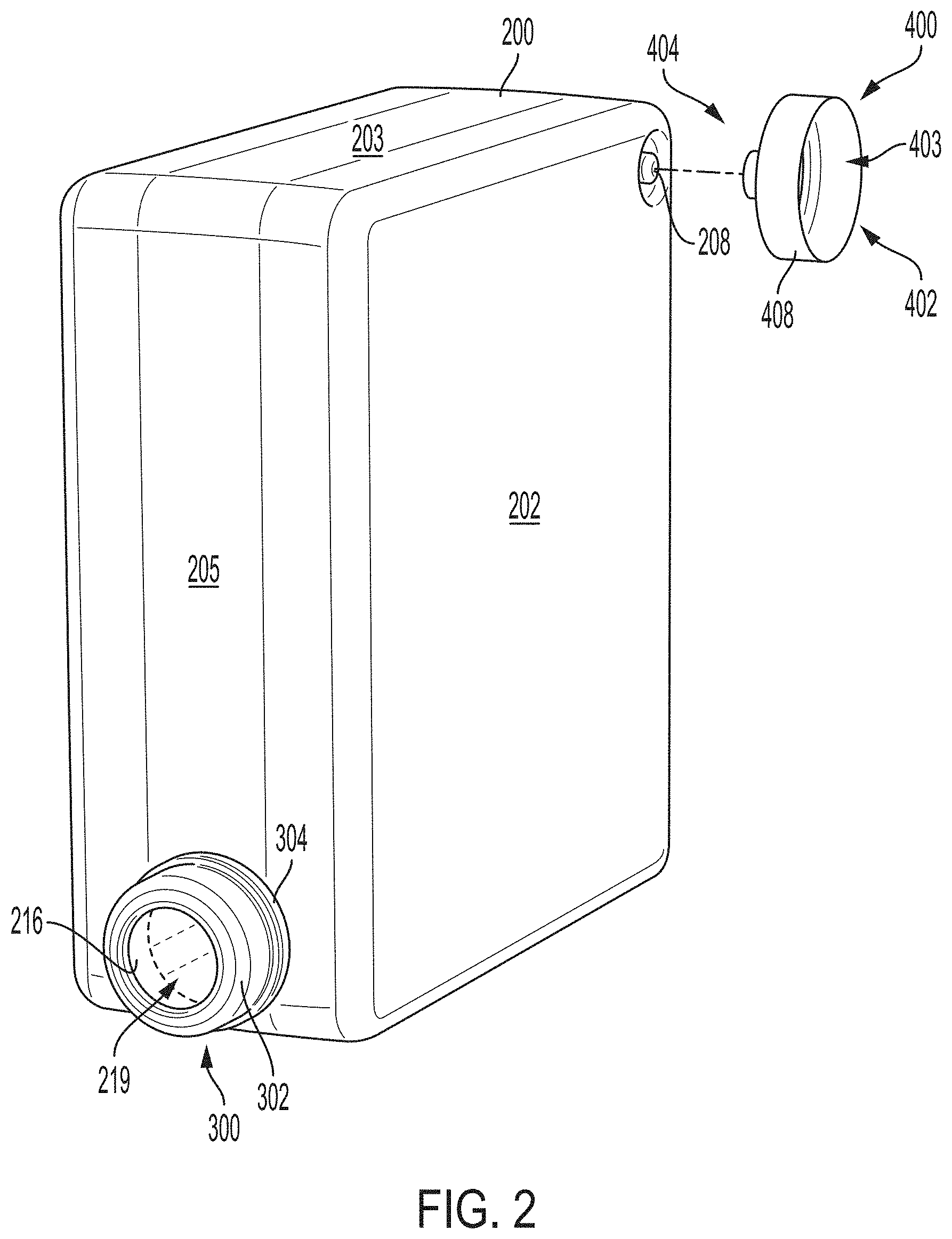 Patent US11772862 Figure 2 – Cap for venting a container
