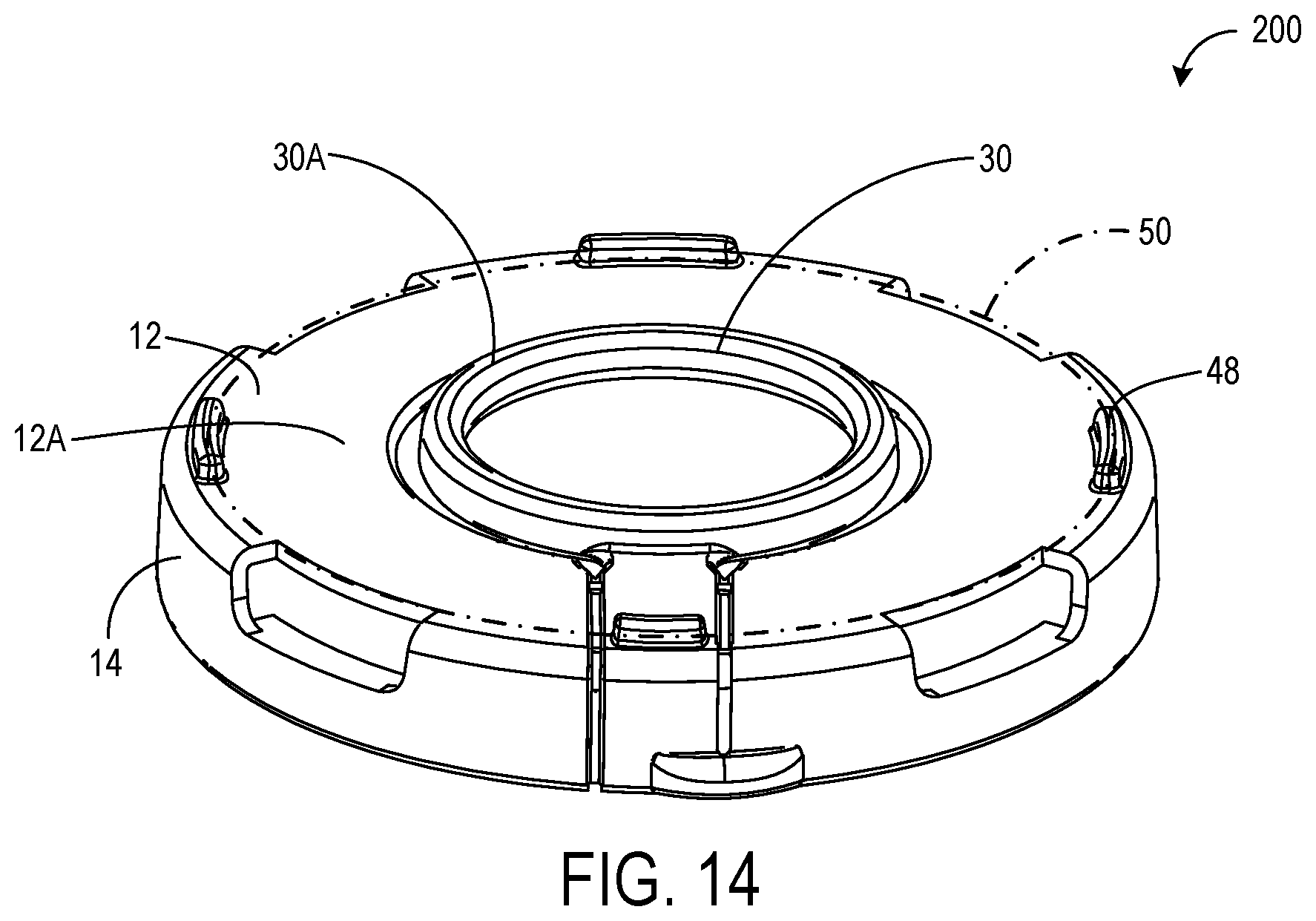 Patent US11772863 Figure 5 – Tamper-resistant secure container cover