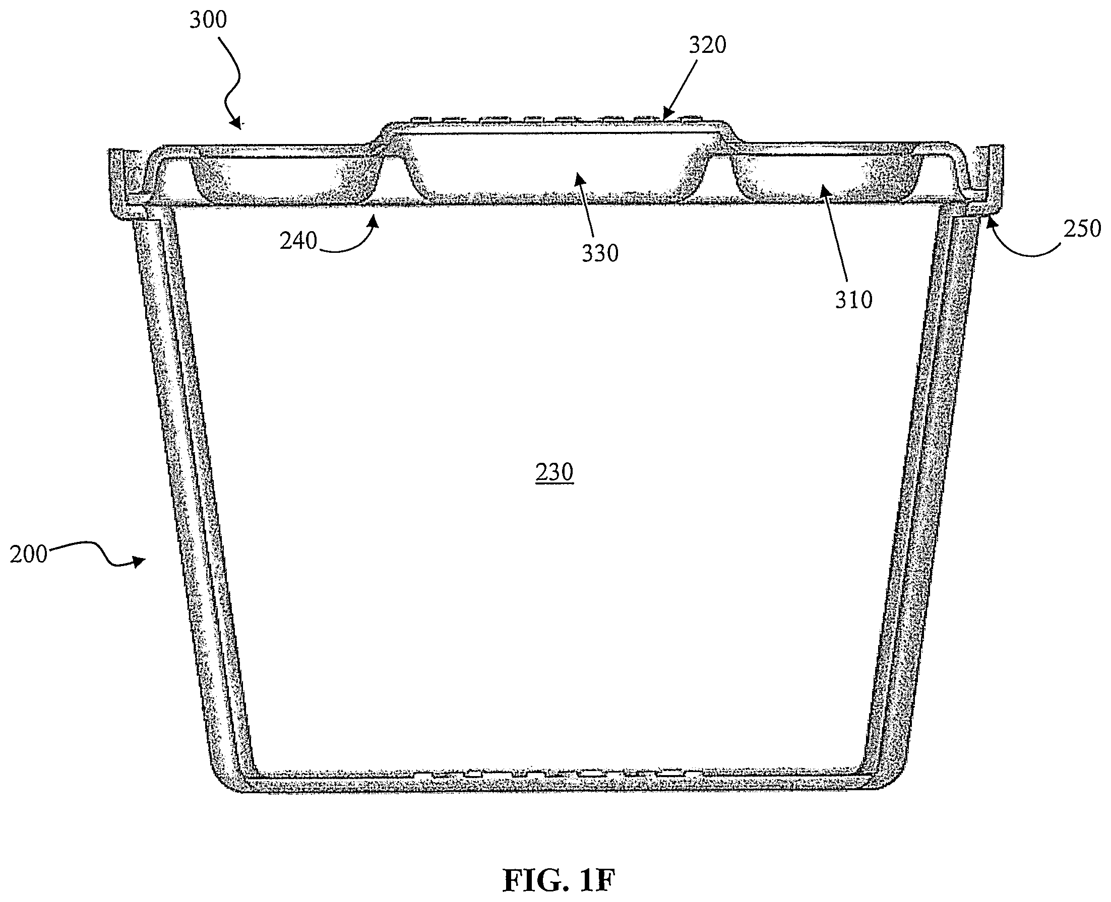 Patent US11772866 Figure 6 – Single-walled disposable cooler made of disposable, biodegradable and/or recyclable material