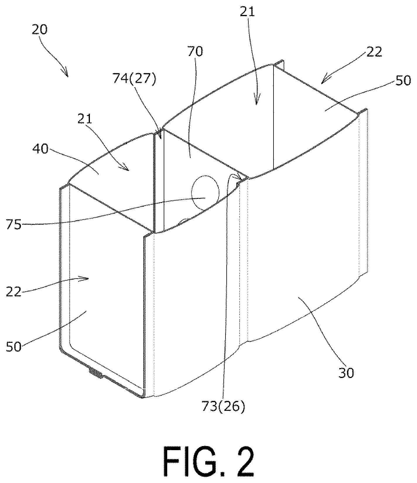 Patent US11772868 Figure 2 – Pouch and pouch manufacturing method