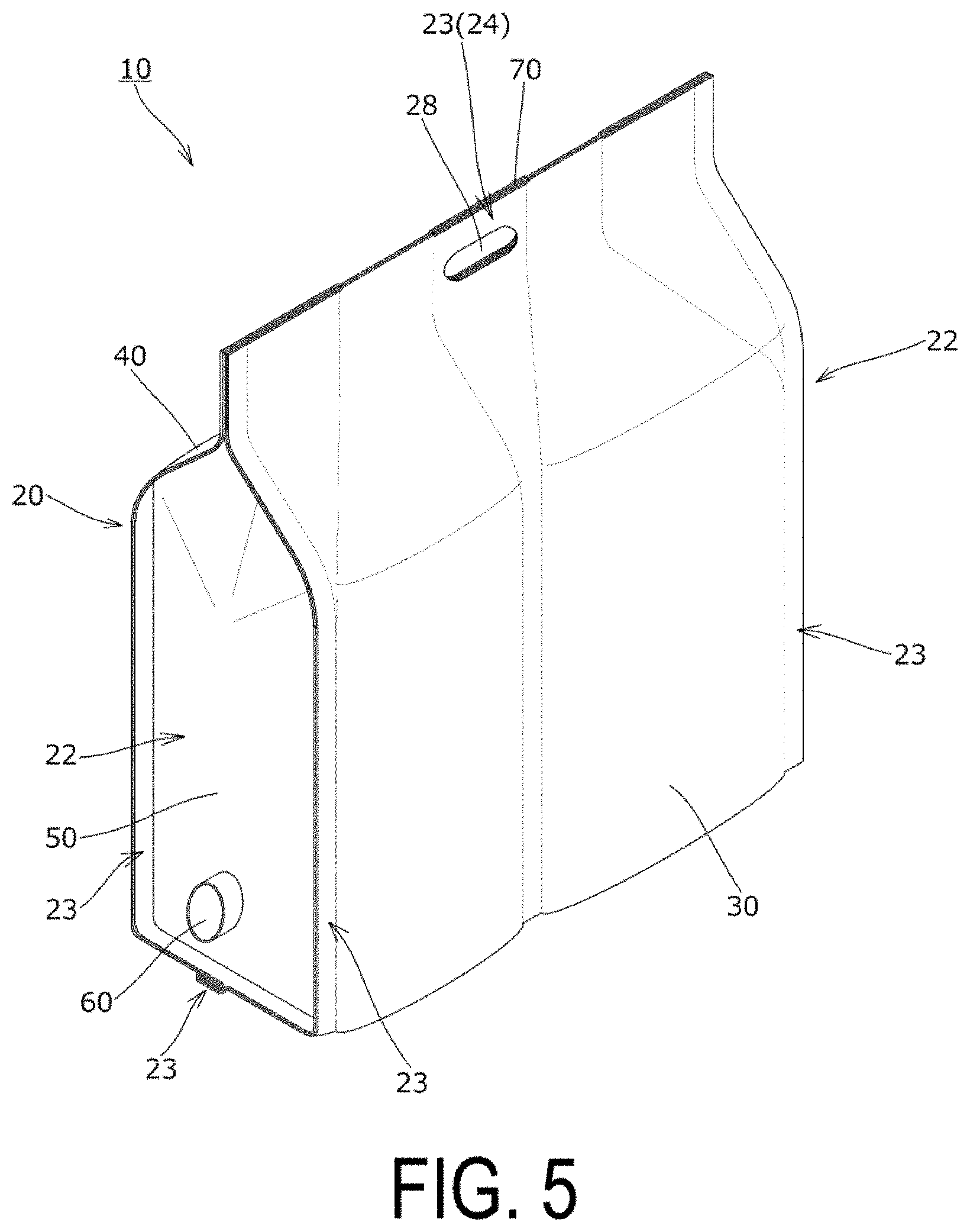 Patent US11772868 Figure 5 – Pouch and pouch manufacturing method
