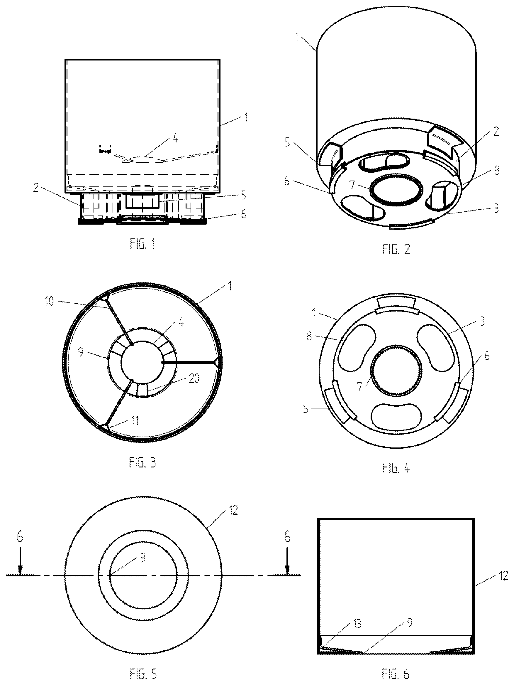 Patent US11772876 Figure 1 – Compact gravity-driven distribution mechanism for spherical objects