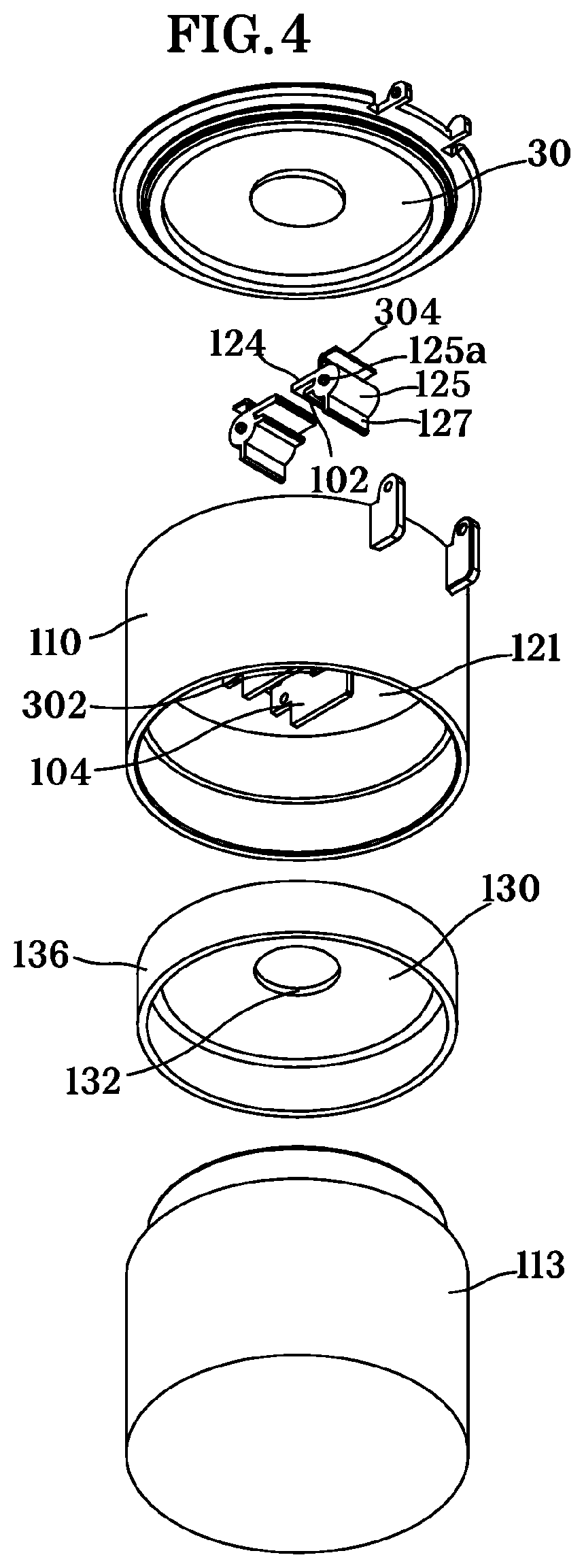 Patent US11772879 Figure 4 – Content receiving device, opening/closing mechanism, and container mechanism comprising the same