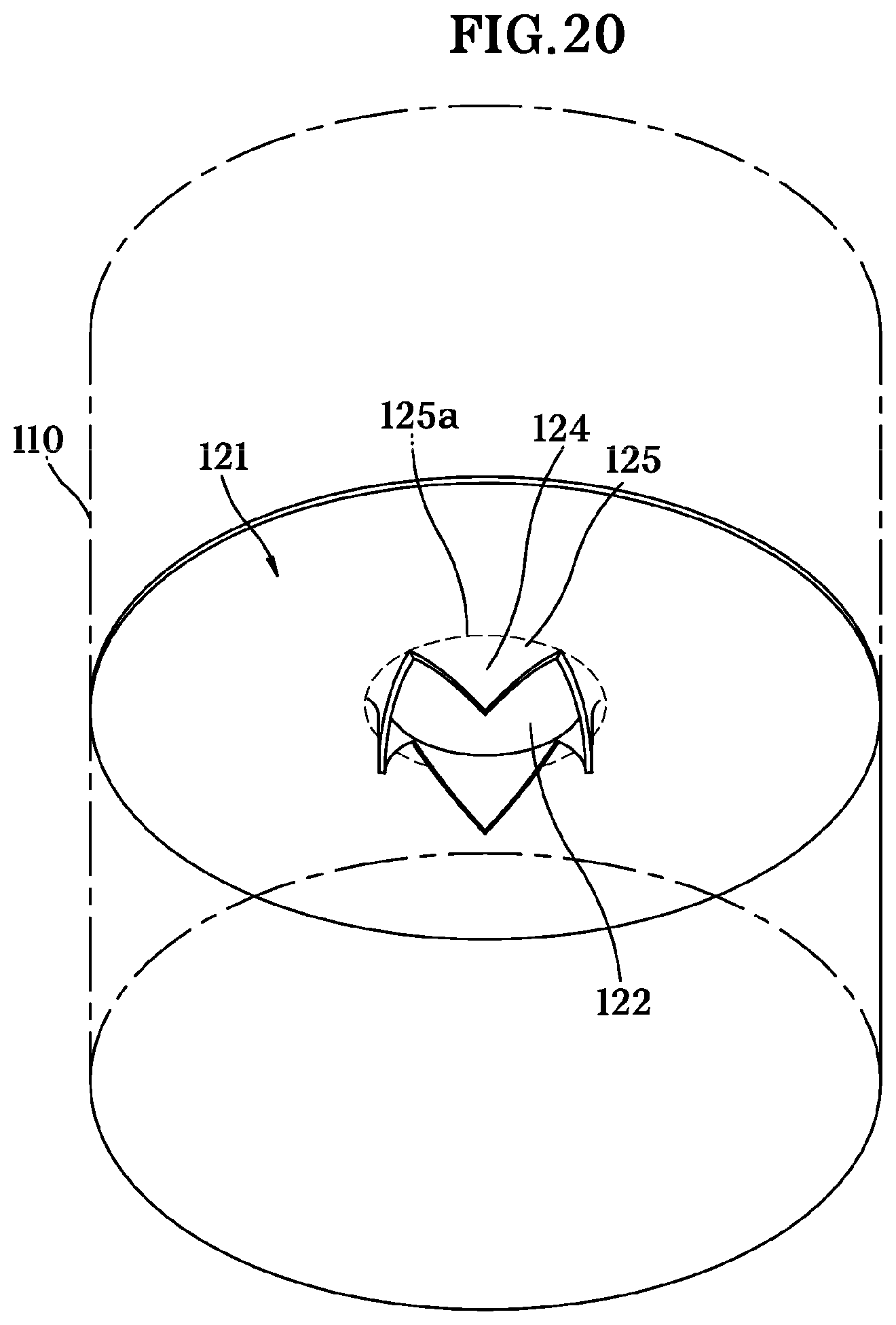 Patent US11772879 Figure 20 – Content receiving device, opening/closing mechanism, and container mechanism comprising the same