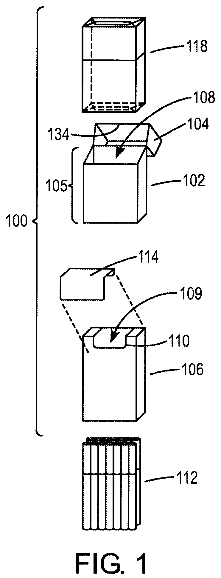 Patent US11772881 Figure 1 – Box blank