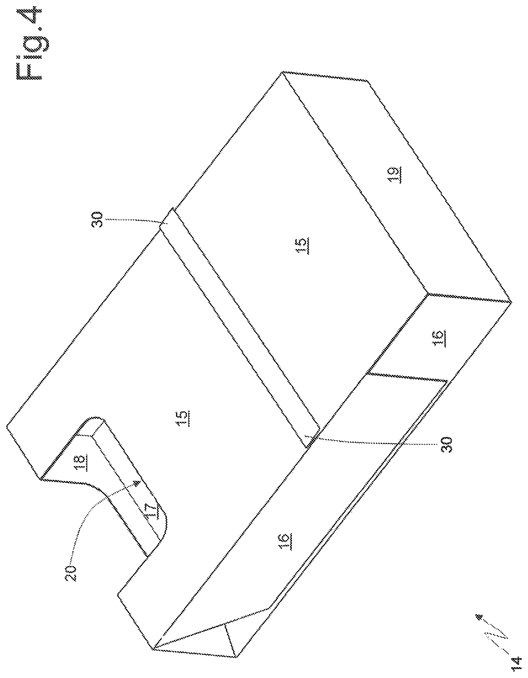 Patent US11772882 Figure 3 – Rigid pack for smoking articles provided with a hinged lid