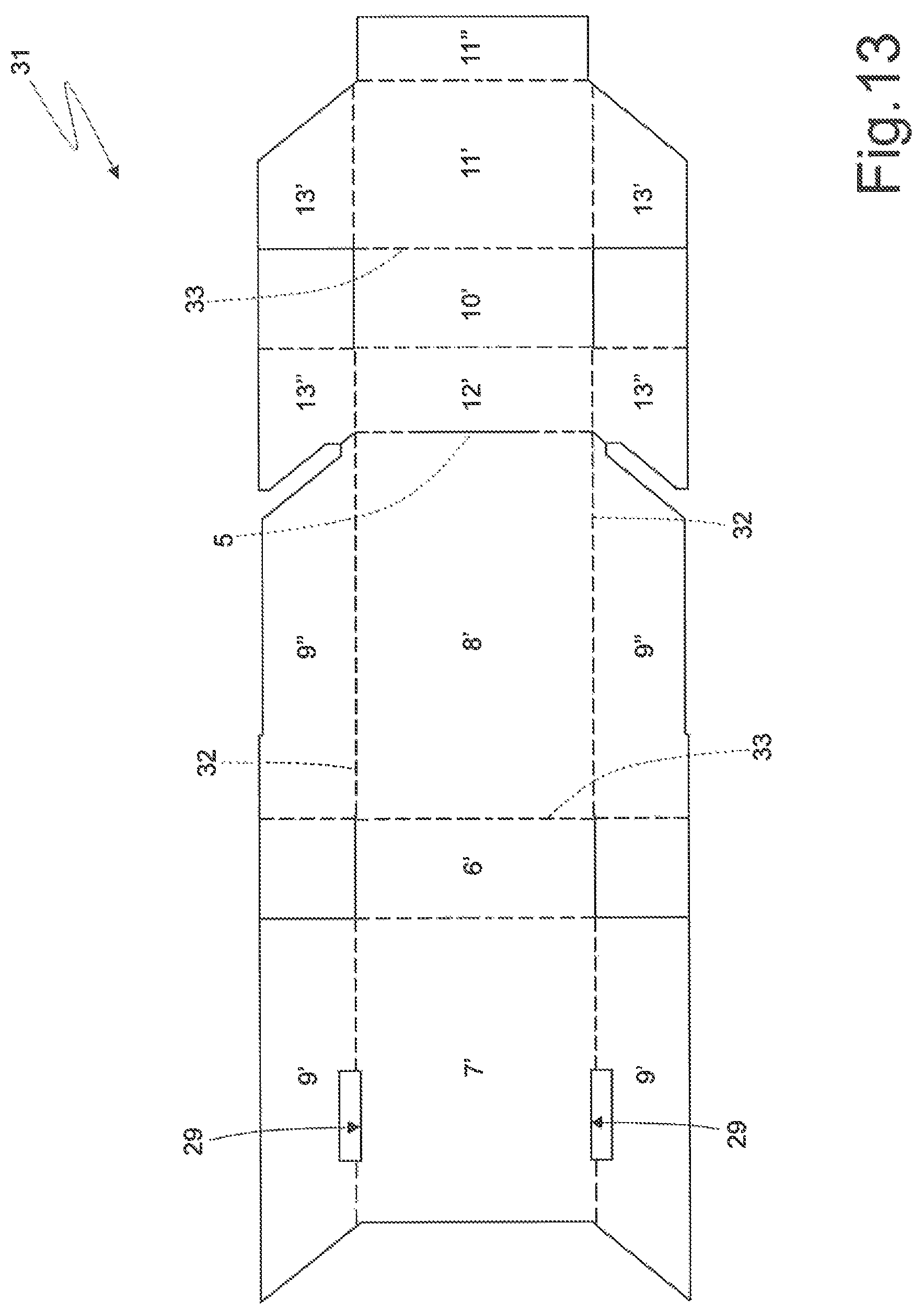 Patent US11772882 Figure 8 – Rigid pack for smoking articles provided with a hinged lid