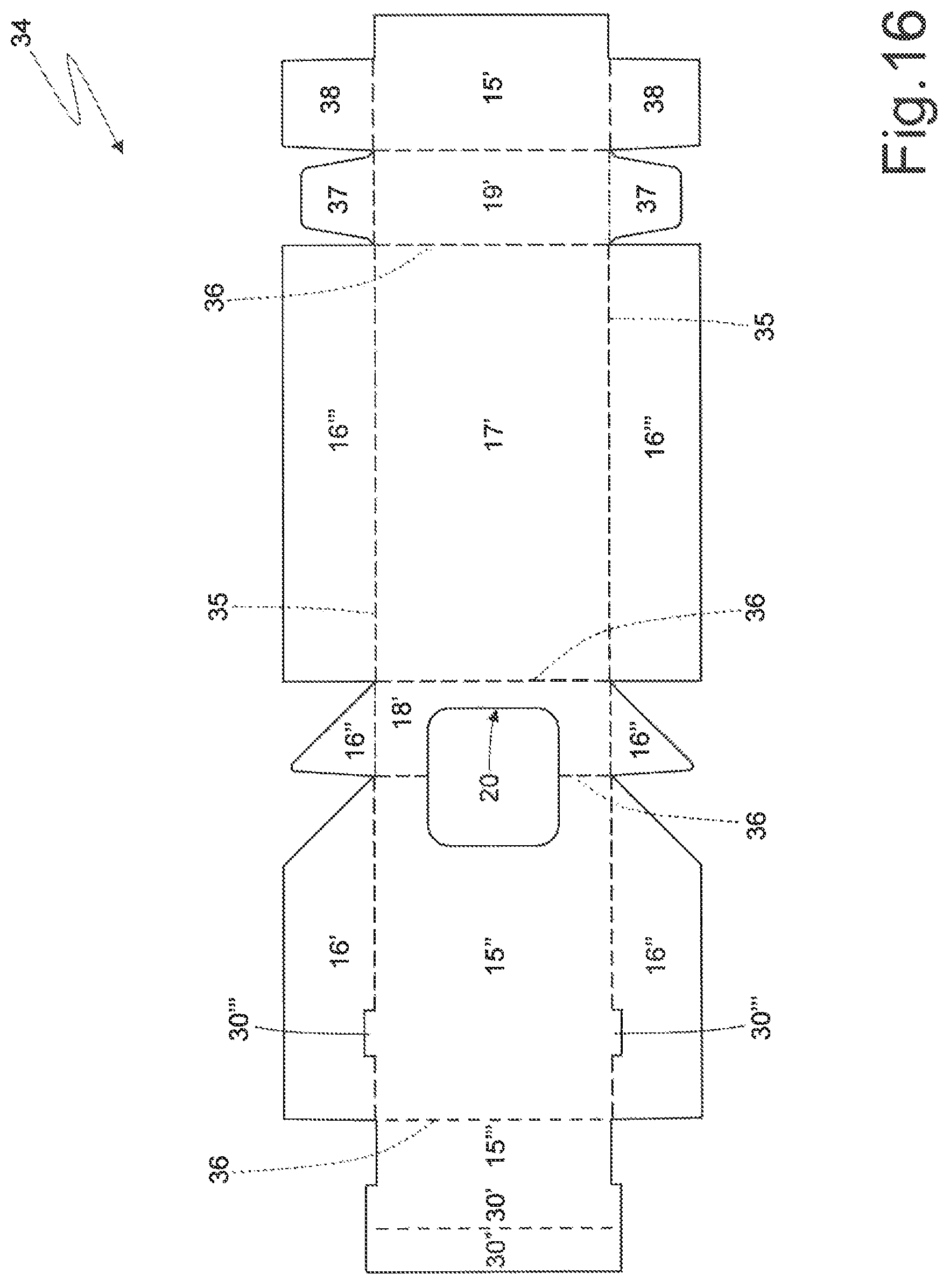 Patent US11772882 Figure 11 – Rigid pack for smoking articles provided with a hinged lid