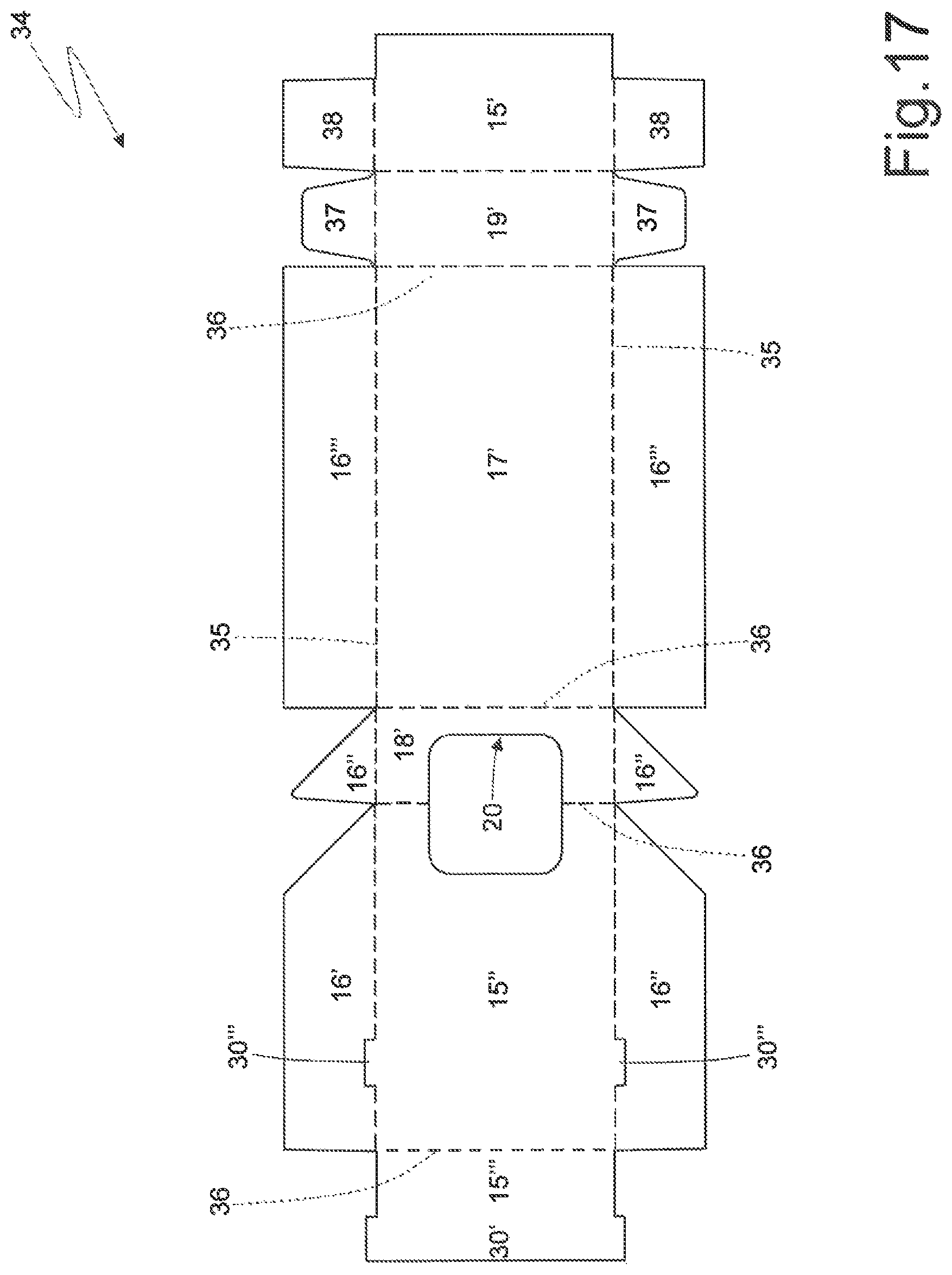 Patent US11772882 Figure 12 – Rigid pack for smoking articles provided with a hinged lid
