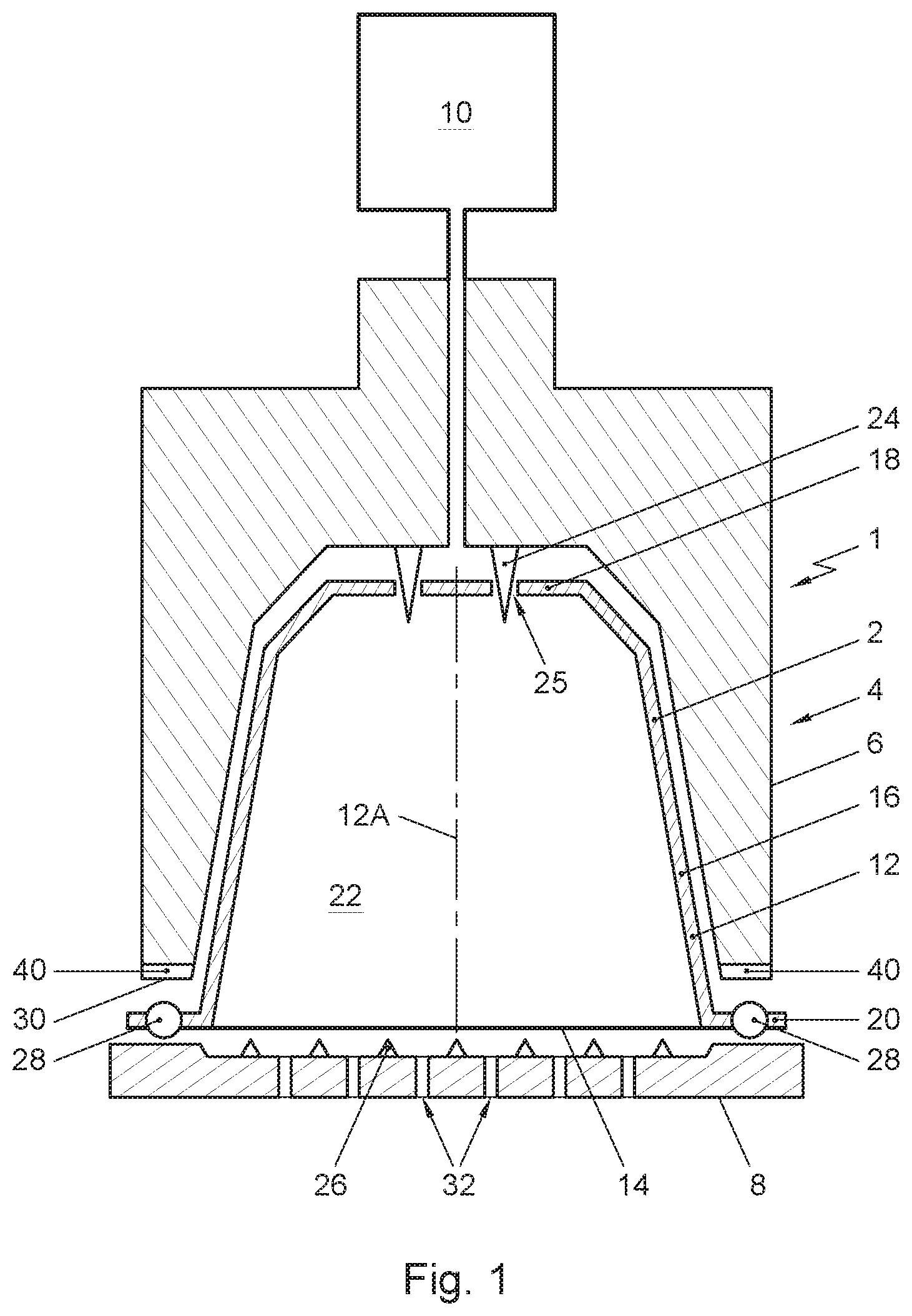 Patent US11772883 — Capsule, a system for preparing a potable beverage from such a capsule and use of such a capsule in a beverage preparation device — Figure 1