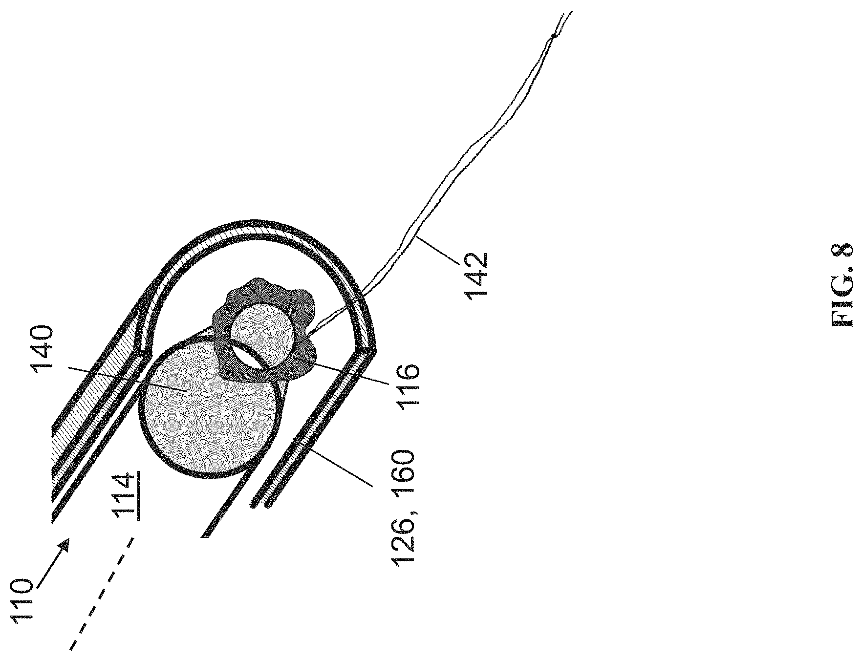Patent US11772885 Figure 8 – Liner structure with constrictable sidewall and method to install same