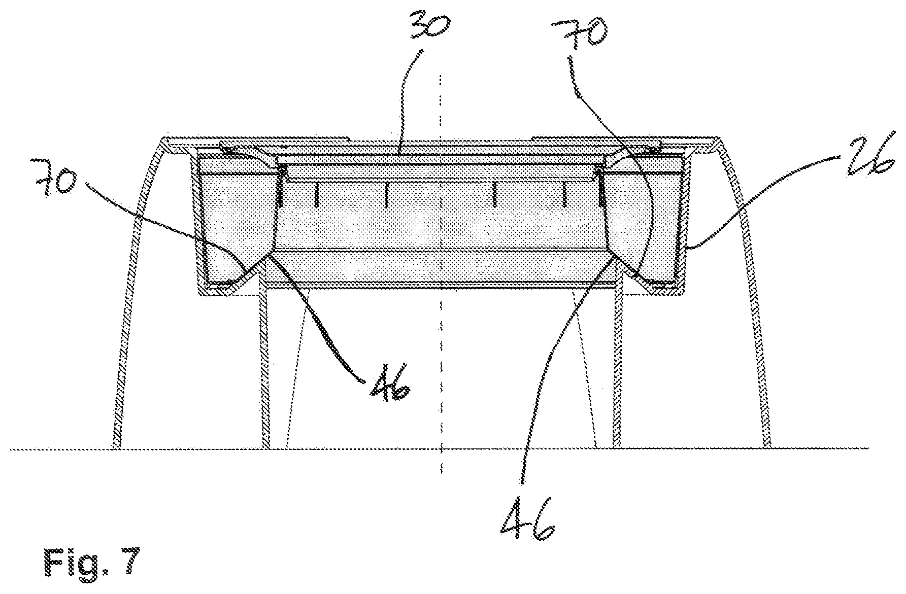 Patent US11772888 Figure 7 – Cassette and apparatus for packing disposable objects into an elongated tube of flexible material