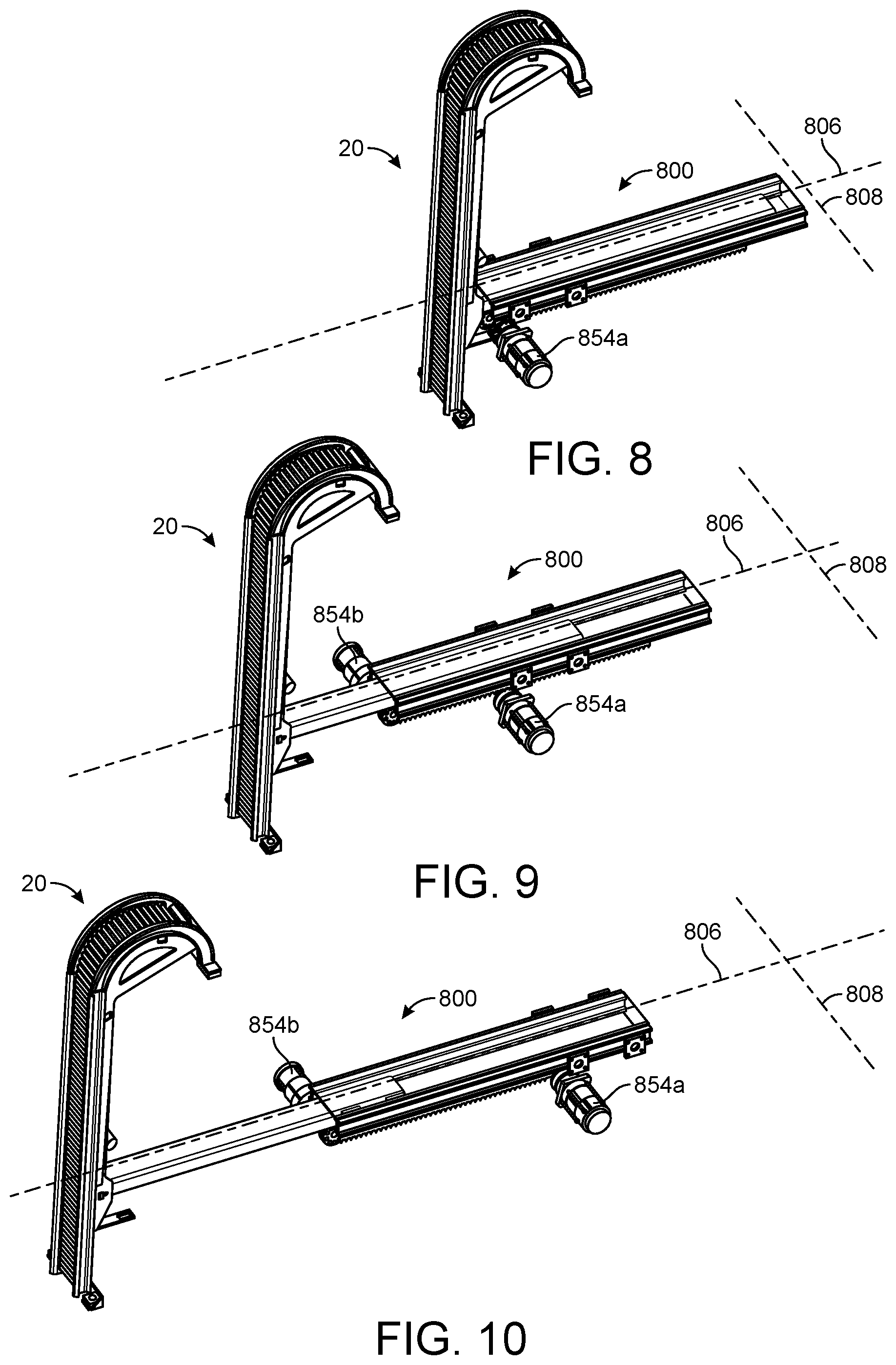 Patent US11772890 Figure 7 – Refuse vehicle with electric reach apparatus