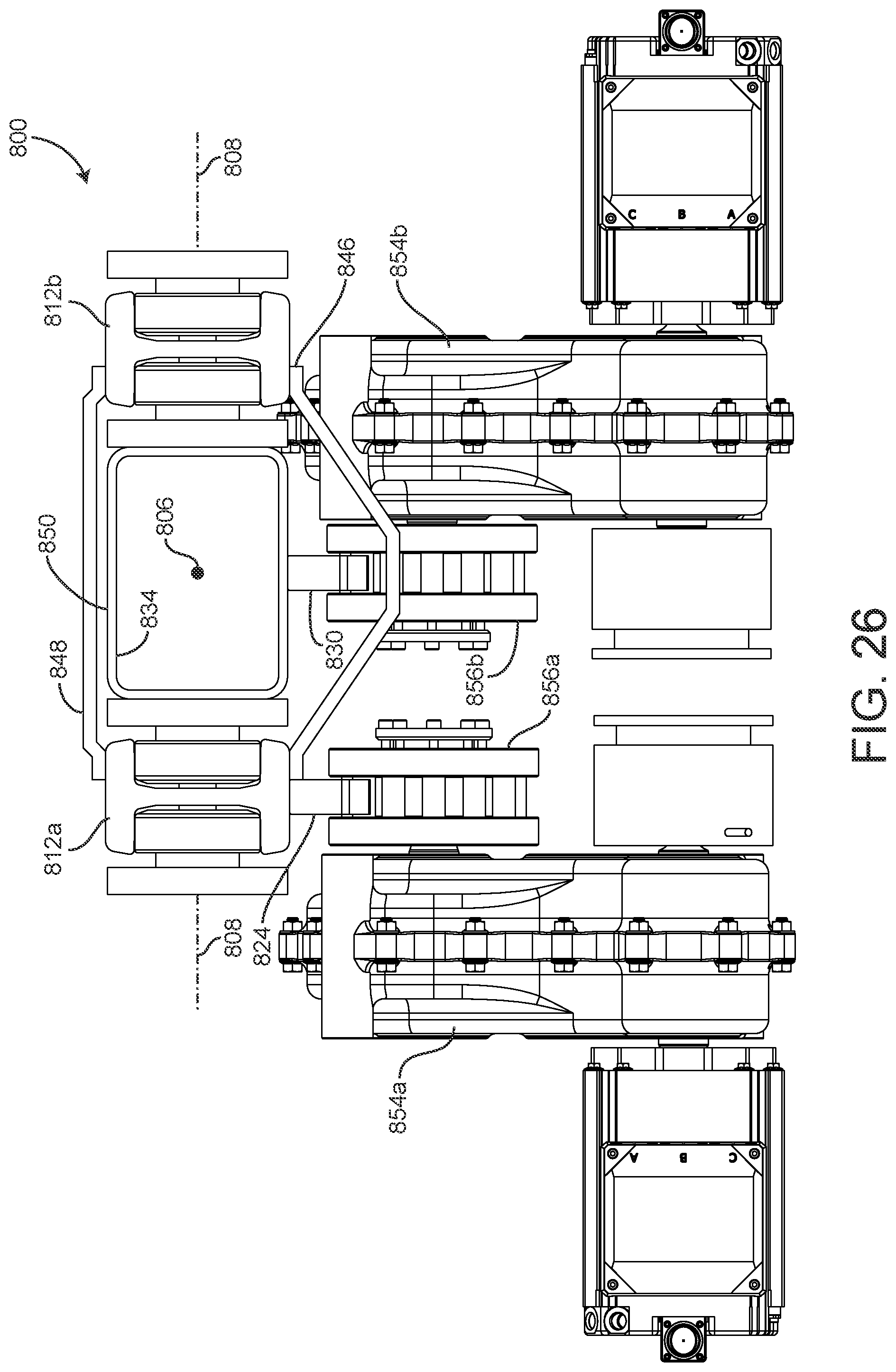 Patent US11772890 Figure 20 – Refuse vehicle with electric reach apparatus