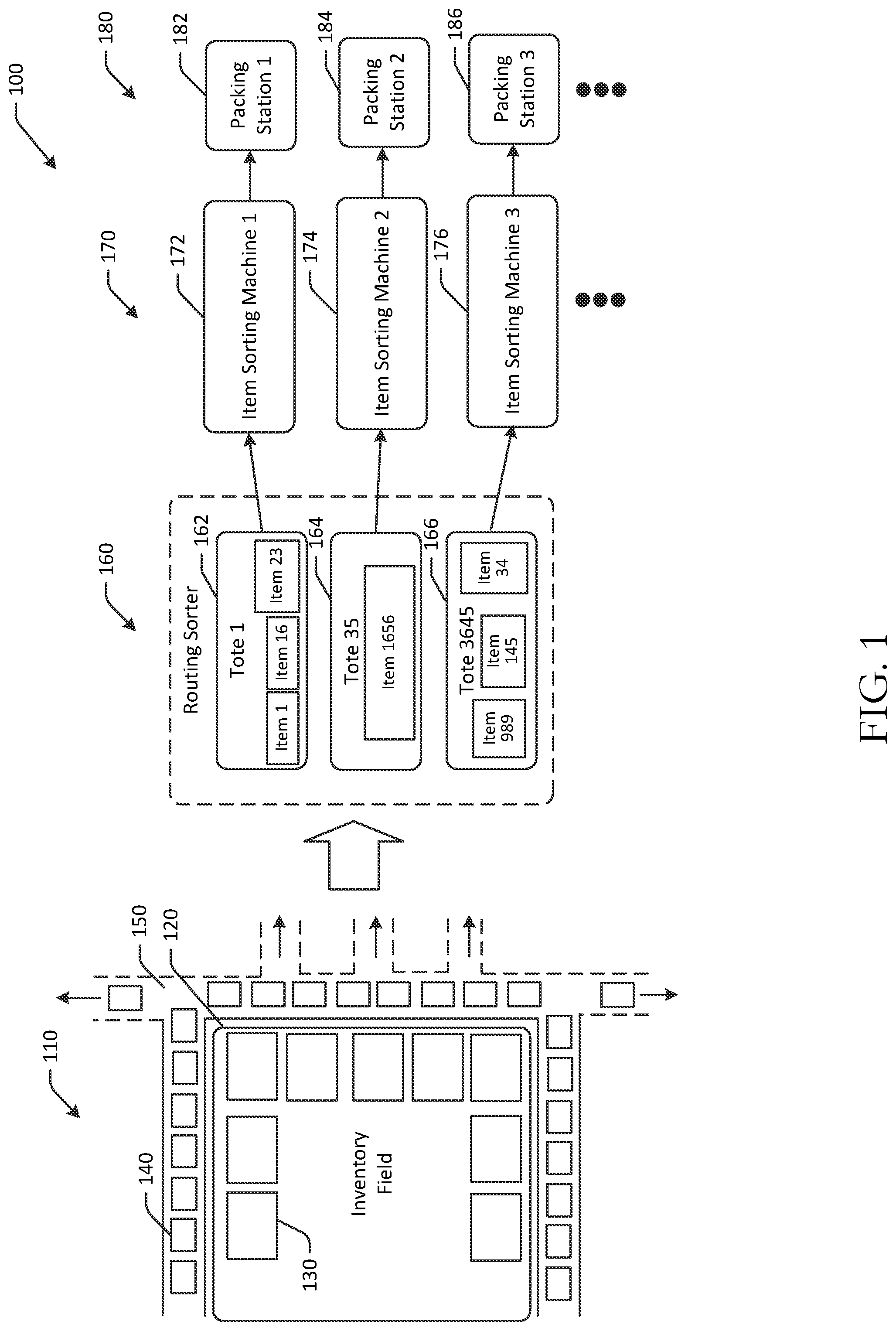 Patent US11772893 Figure 1 – Transition components for gaps in shuttle rails