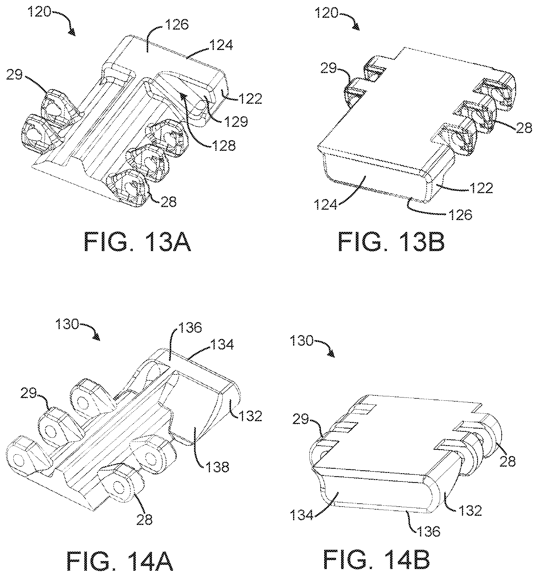 Patent US11772897 Figure 4 – Conveyor belt and module with wear pads