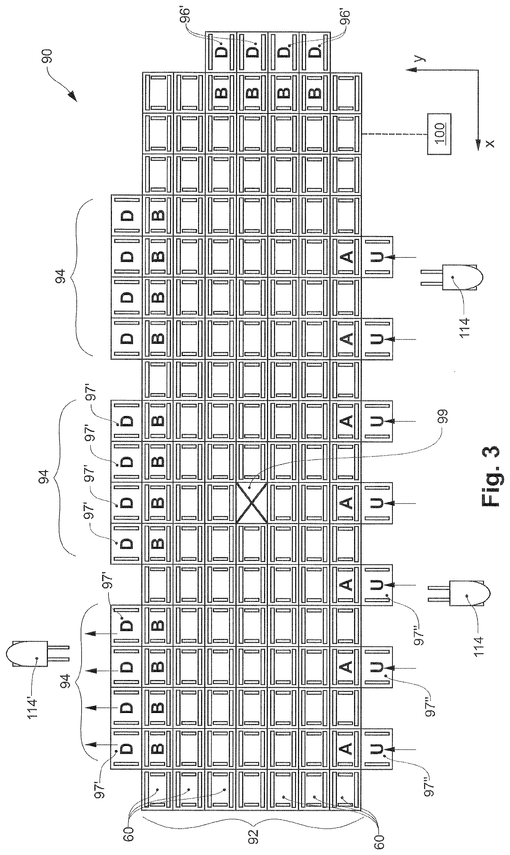 Patent US11772898 Figure 3 – Devices and installations for the automated storage and commissioning of goods and methods for operating such devices and installations