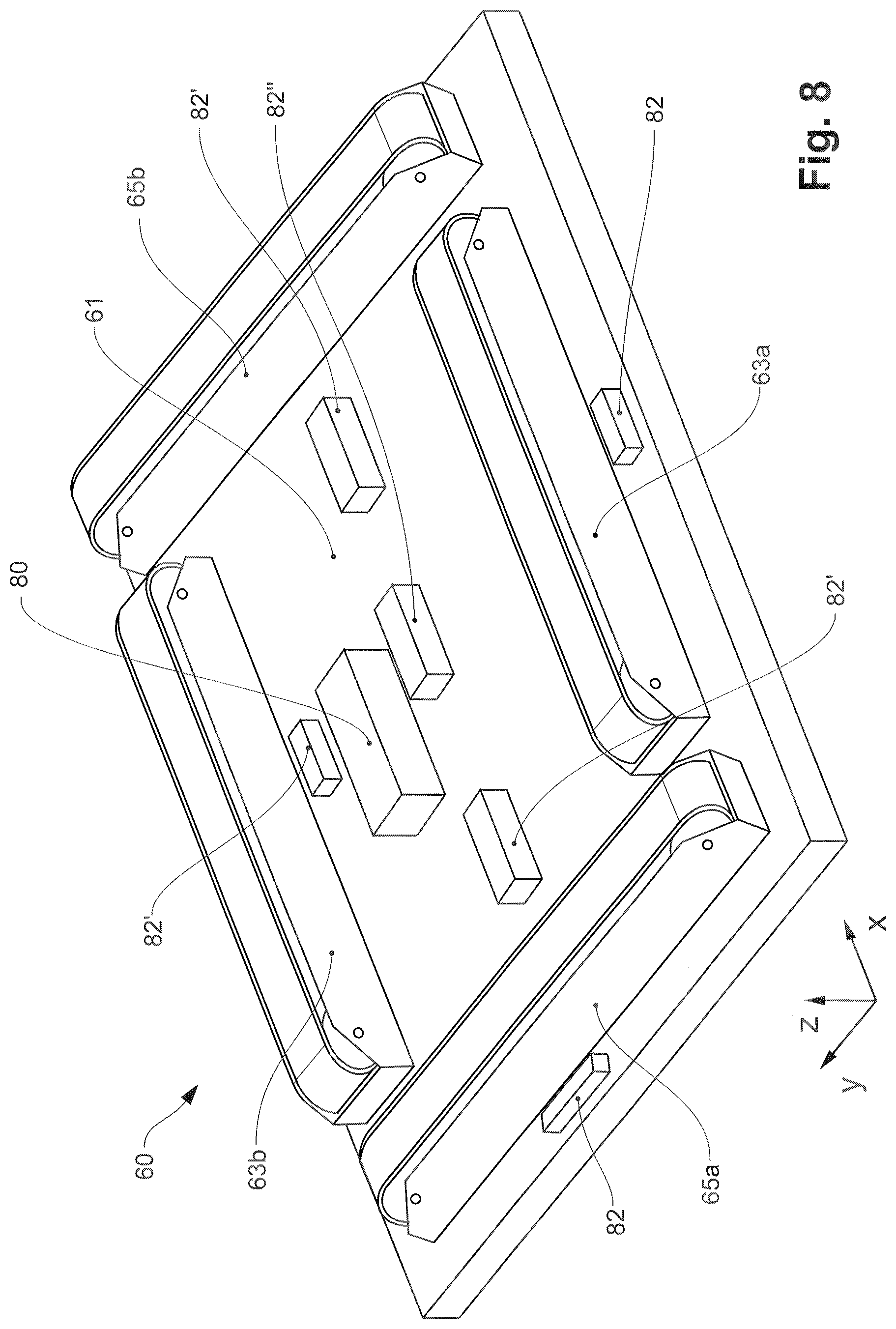 Patent US11772898 Figure 8 – Devices and installations for the automated storage and commissioning of goods and methods for operating such devices and installations