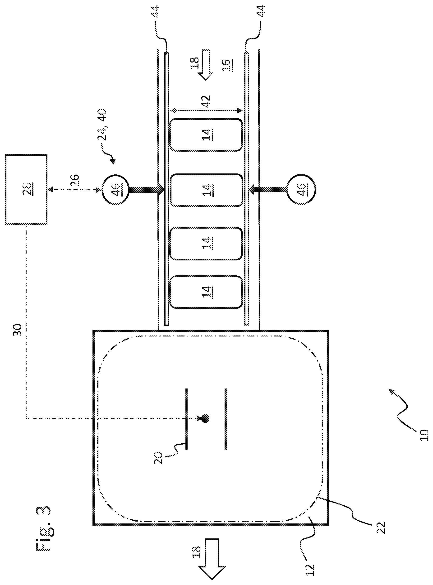 Patent US11772902 Figure 5 – Device and method for the treatment and/or handling of piece goods moved in at least one row