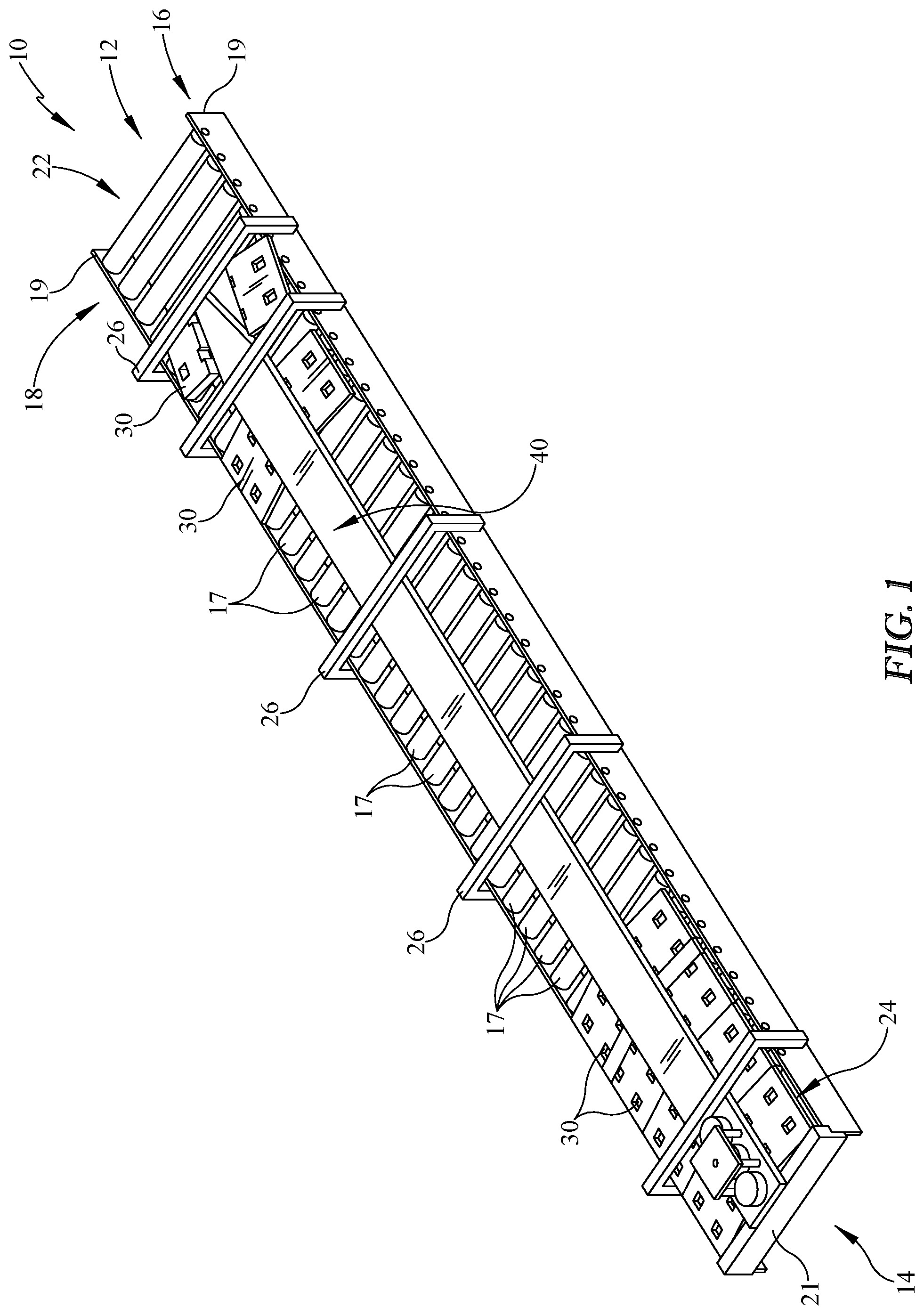 Patent US11772903 Figure 1 – Tie plate dispenser and method therefore