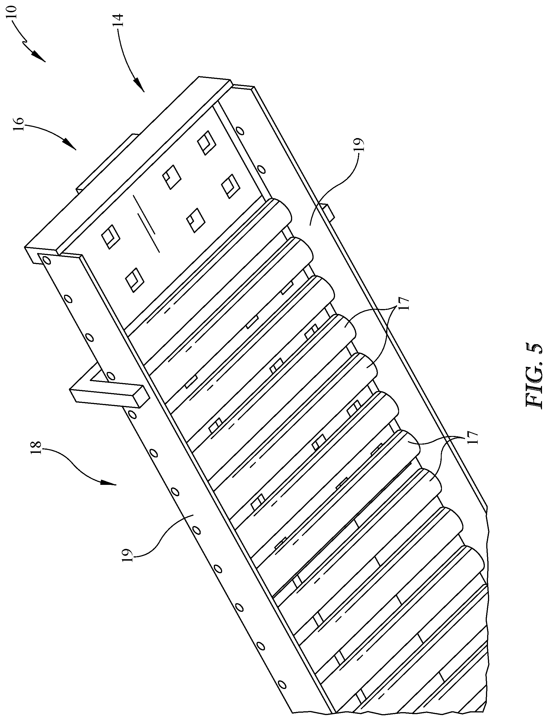 Patent US11772903 Figure 5 – Tie plate dispenser and method therefore