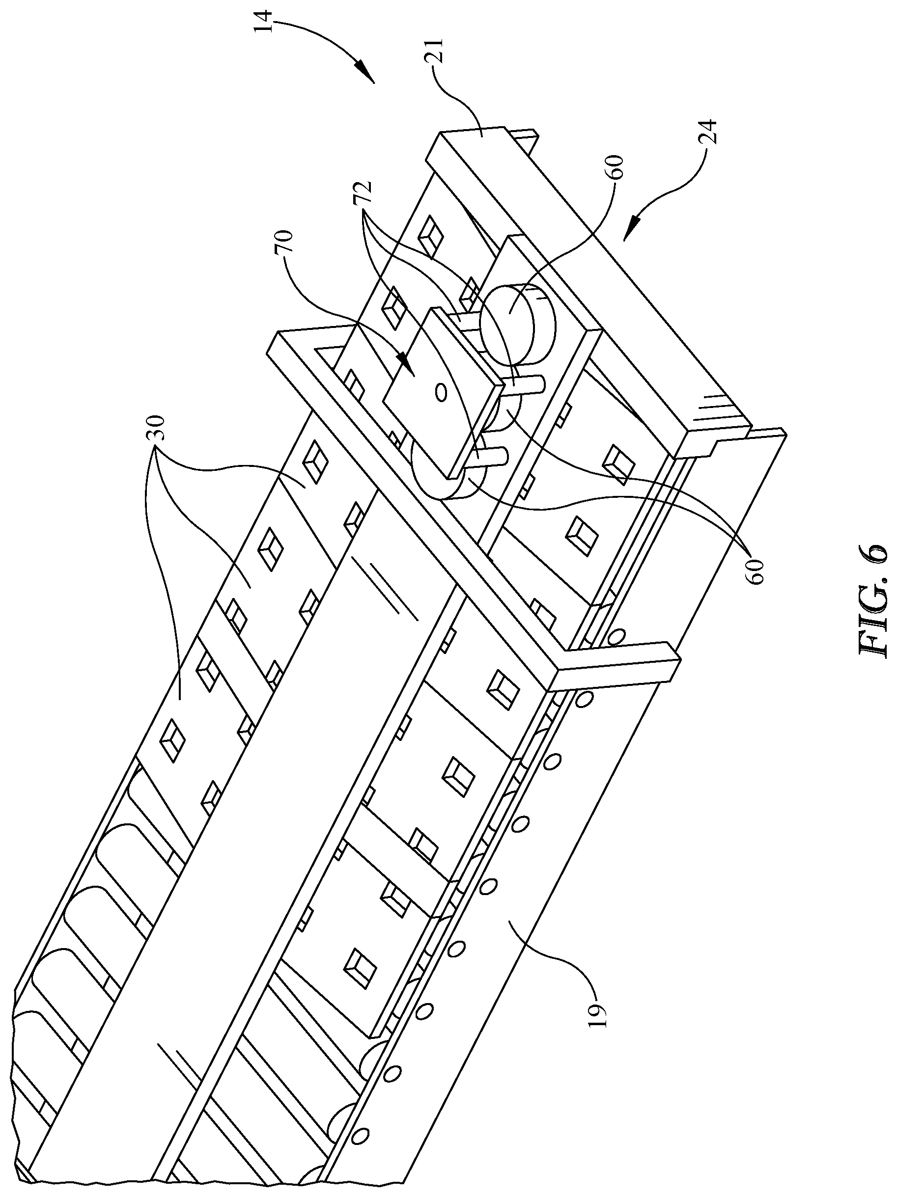 Patent US11772903 Figure 6 – Tie plate dispenser and method therefore