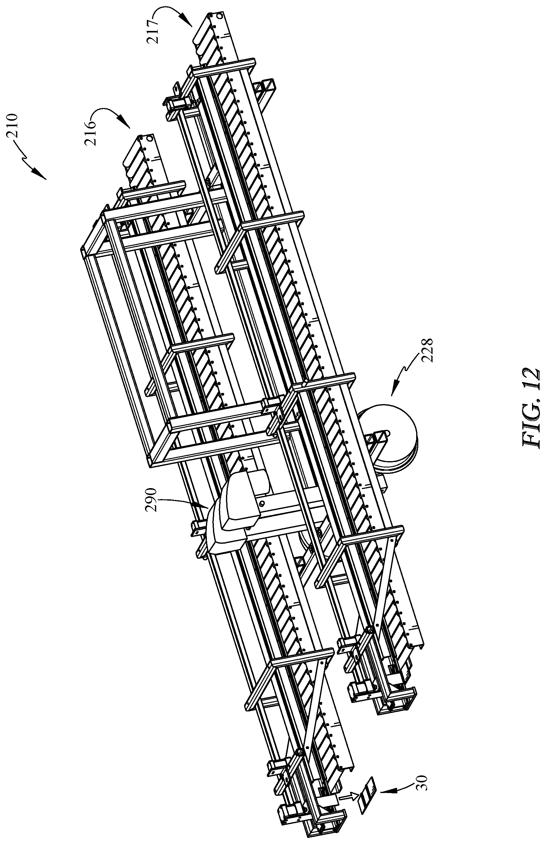 Patent US11772903 Figure 12 – Tie plate dispenser and method therefore