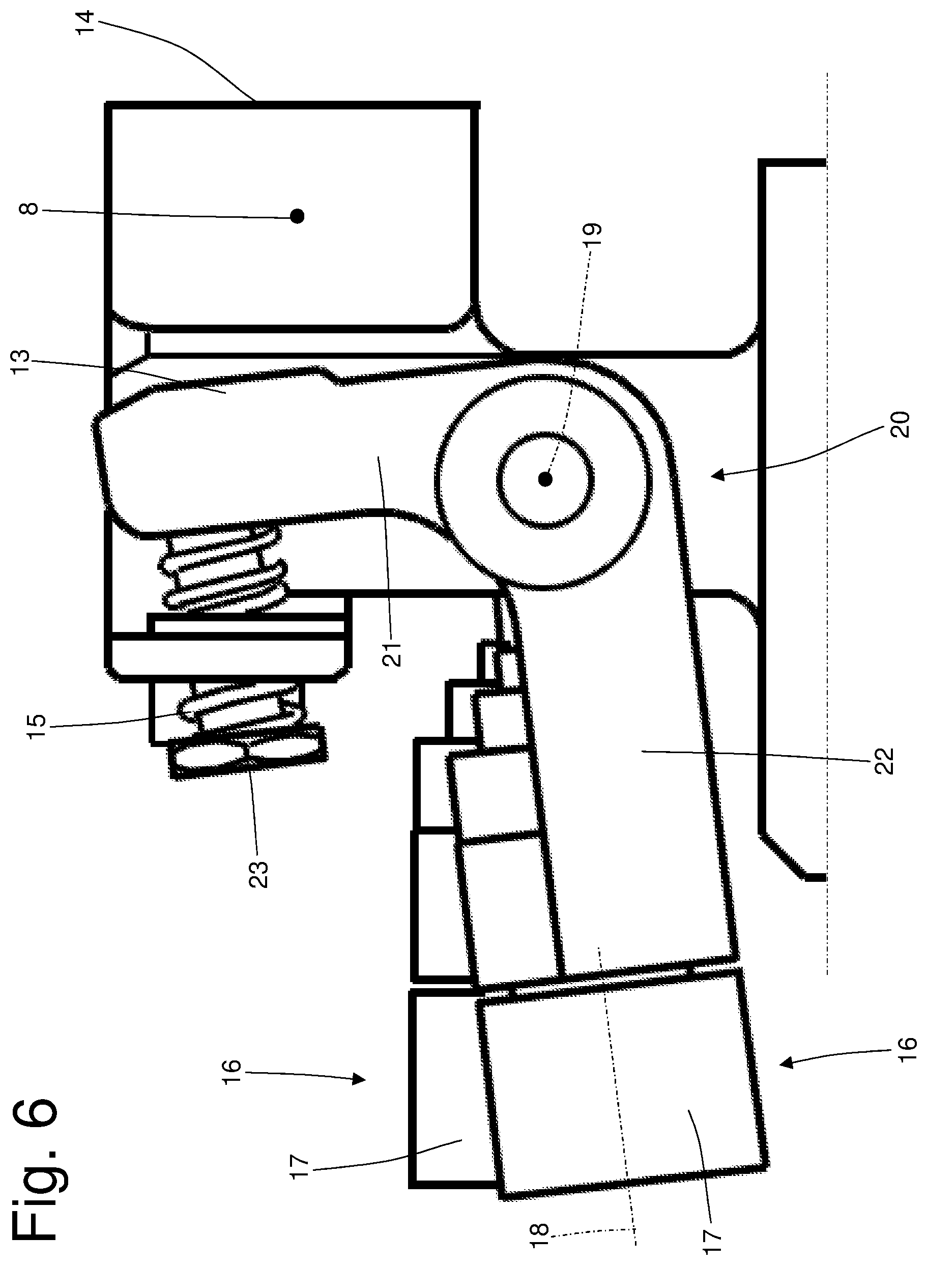 Patent US11772907 Figure 5 – Transport system for an at least partially complete cartridge, in particular for an electronic cigarette
