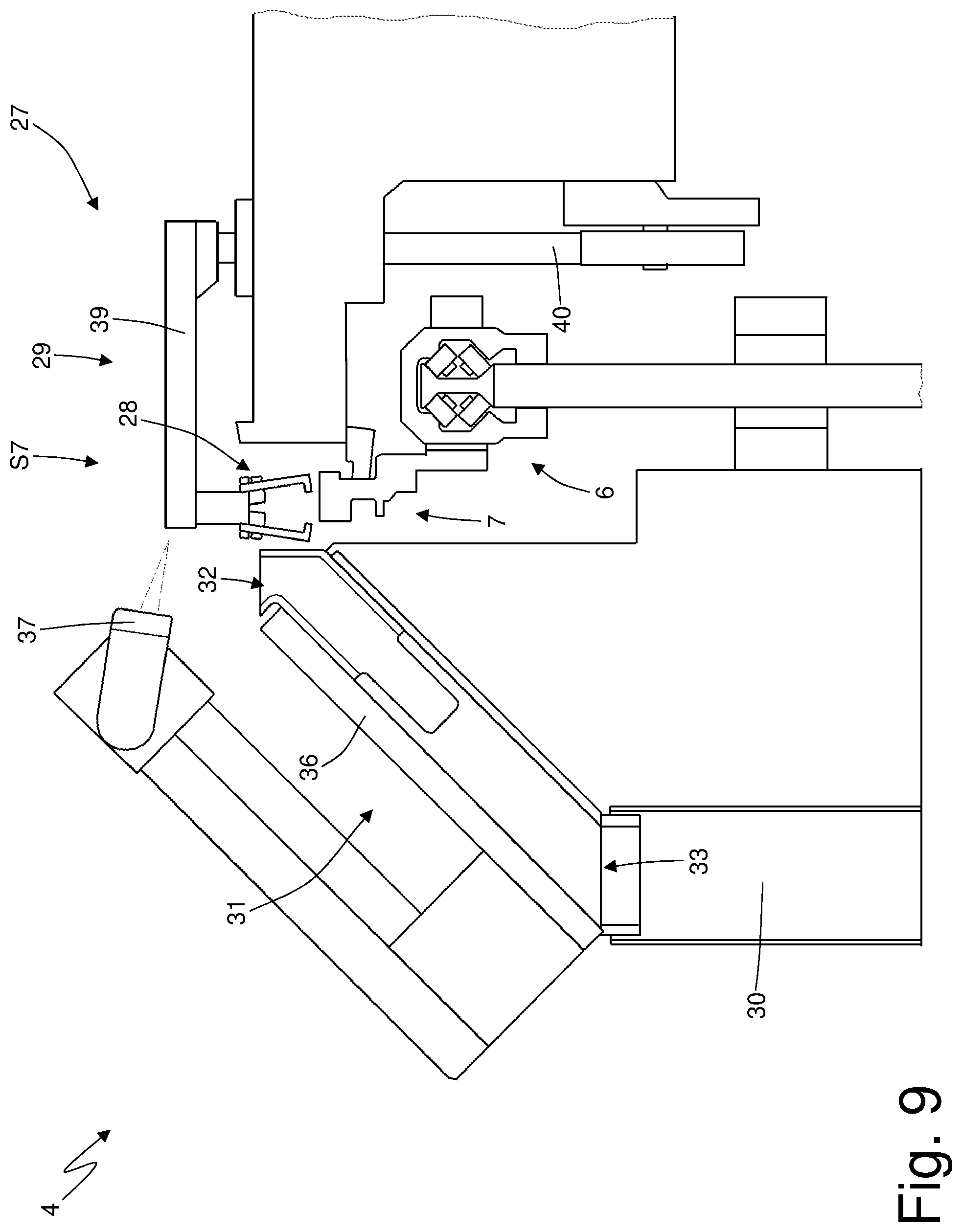 Patent US11772907 Figure 8 – Transport system for an at least partially complete cartridge, in particular for an electronic cigarette