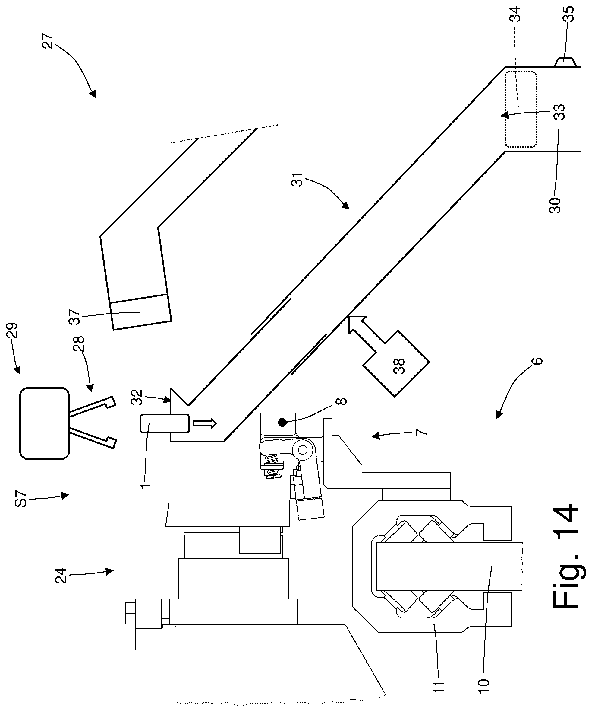 Patent US11772907 Figure 13 – Transport system for an at least partially complete cartridge, in particular for an electronic cigarette