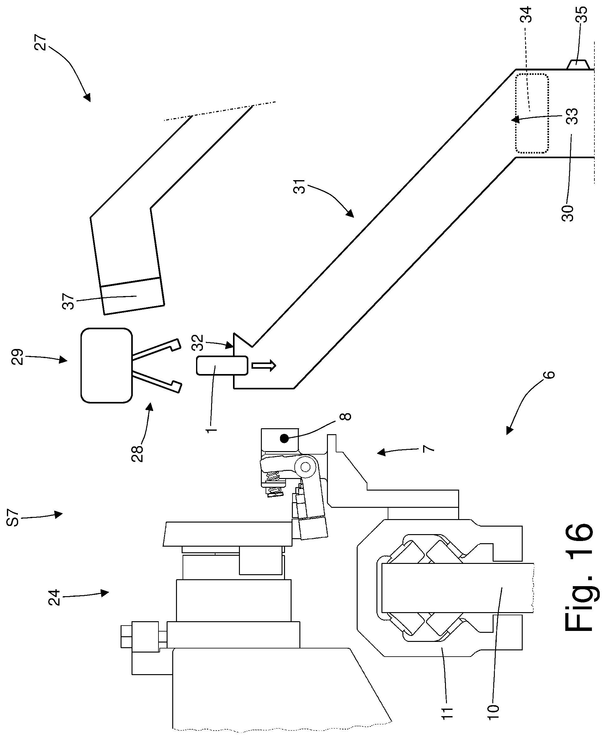 Patent US11772907 Figure 15 – Transport system for an at least partially complete cartridge, in particular for an electronic cigarette