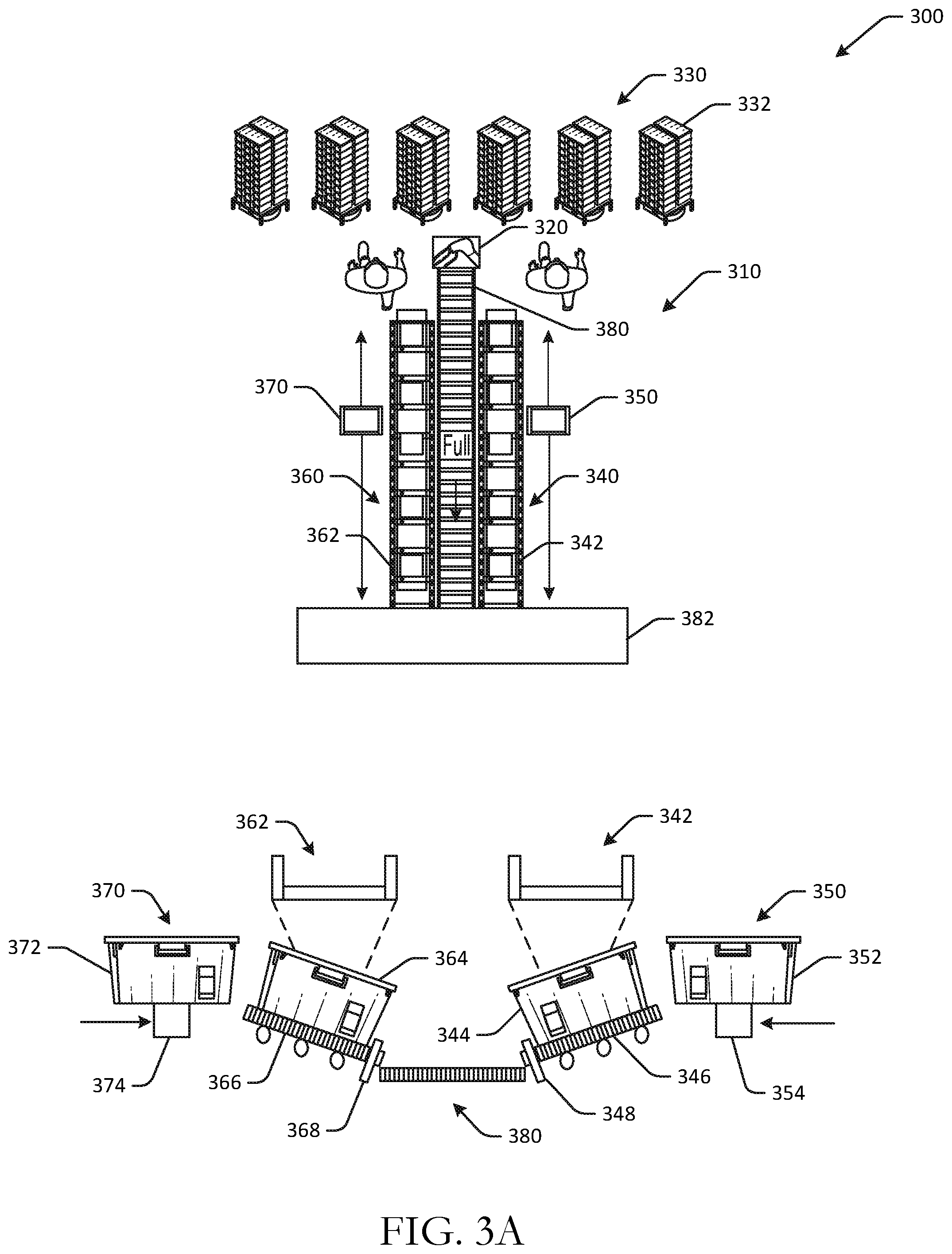 Patent US11772908 Figure 3 – Automated item picking stations